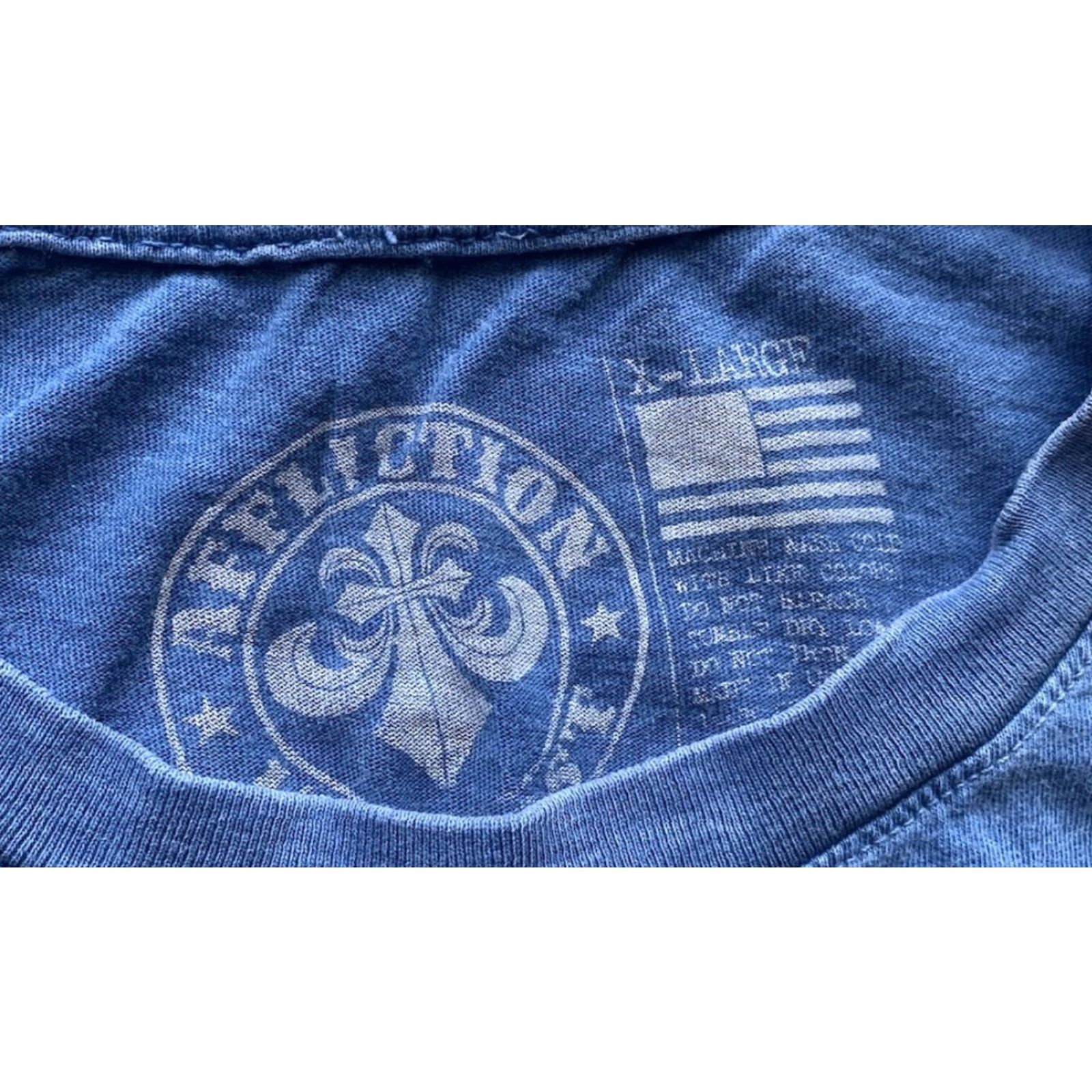Affliction Affliction T-Shirt Men XL Blue Live Fast Skull Wings Size US XL / EU 56 / 4 - 7 Thumbnail