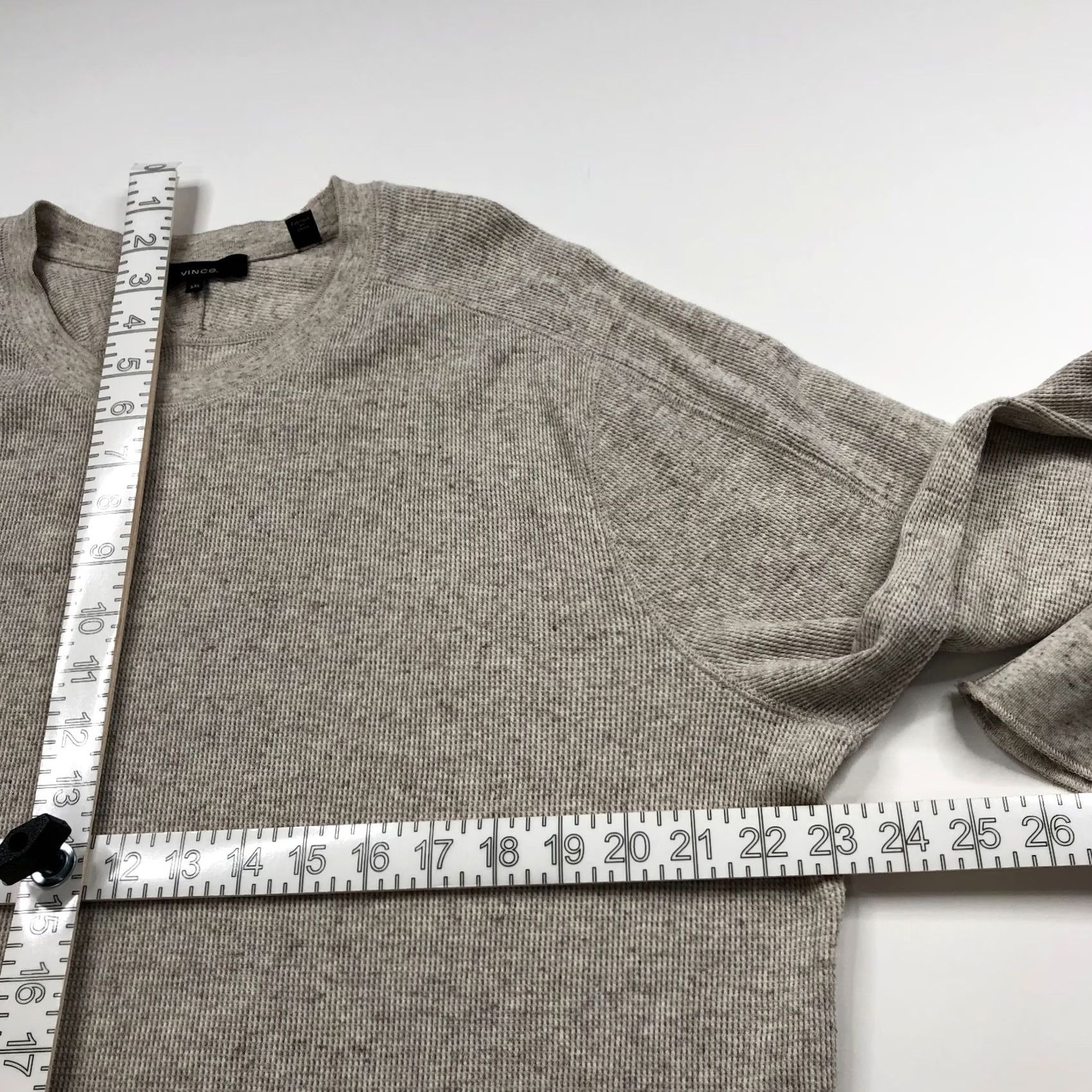Vince Vince Shirt 2XL Beige Thermal Waffle Long Sleeve Cotton Base Layer Mens Size US XXL / EU 58 / 5 - 7 Thumbnail