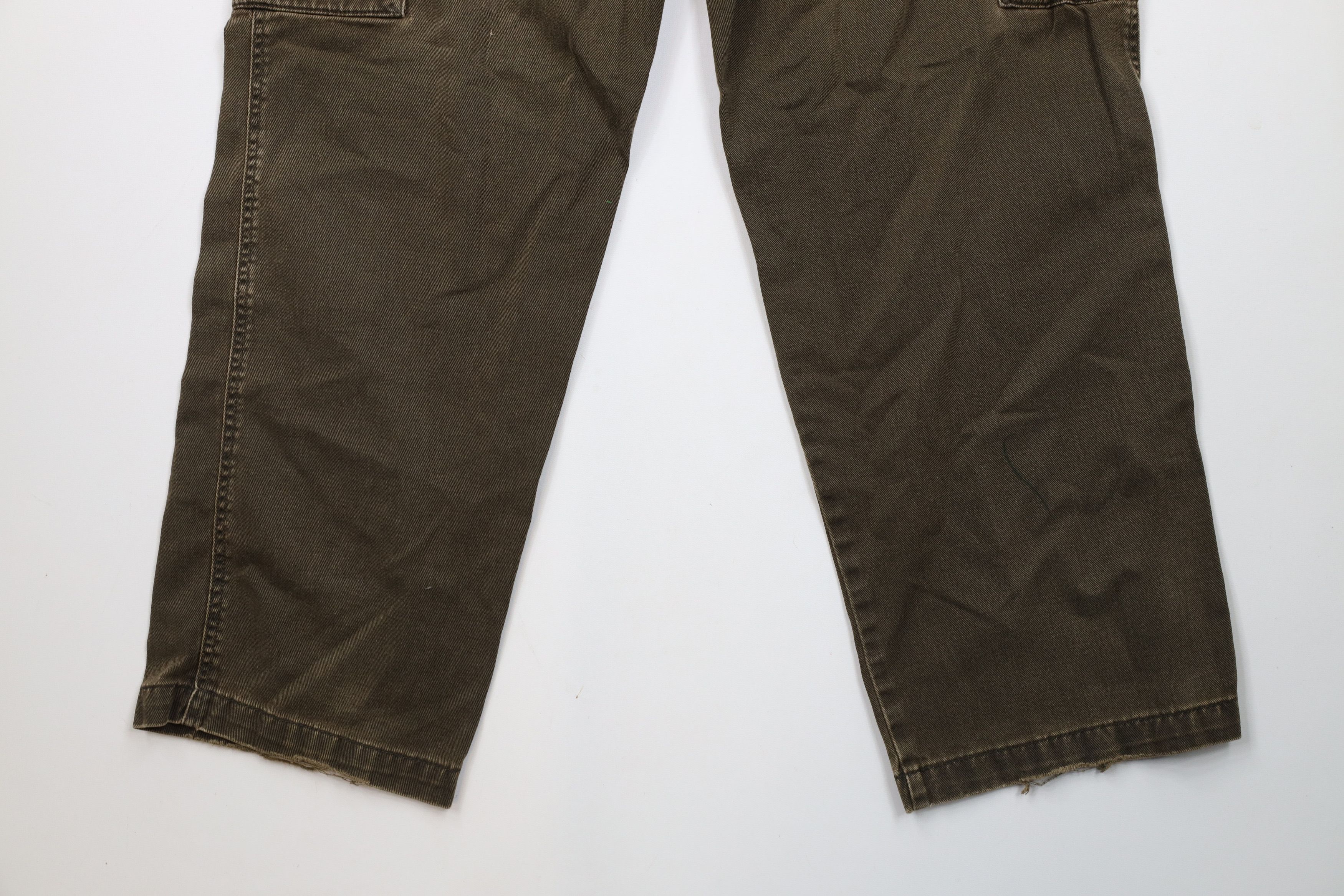 Vintage Vintage 90s Woolrich Wide Leg Denim Cargo Jeans Breen Cotton Size US 34 / EU 50 - 14 Thumbnail