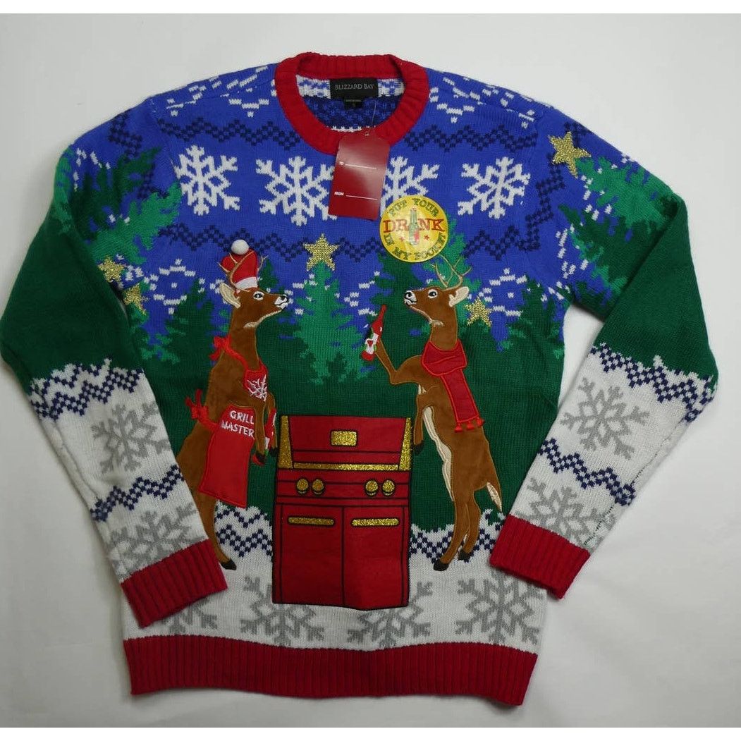 Holiday Brand Blizzard Bay Ugly Christmas Reindeer sweater, small, NEW Size US S / EU 44-46 / 1 - 1 Thumbnail