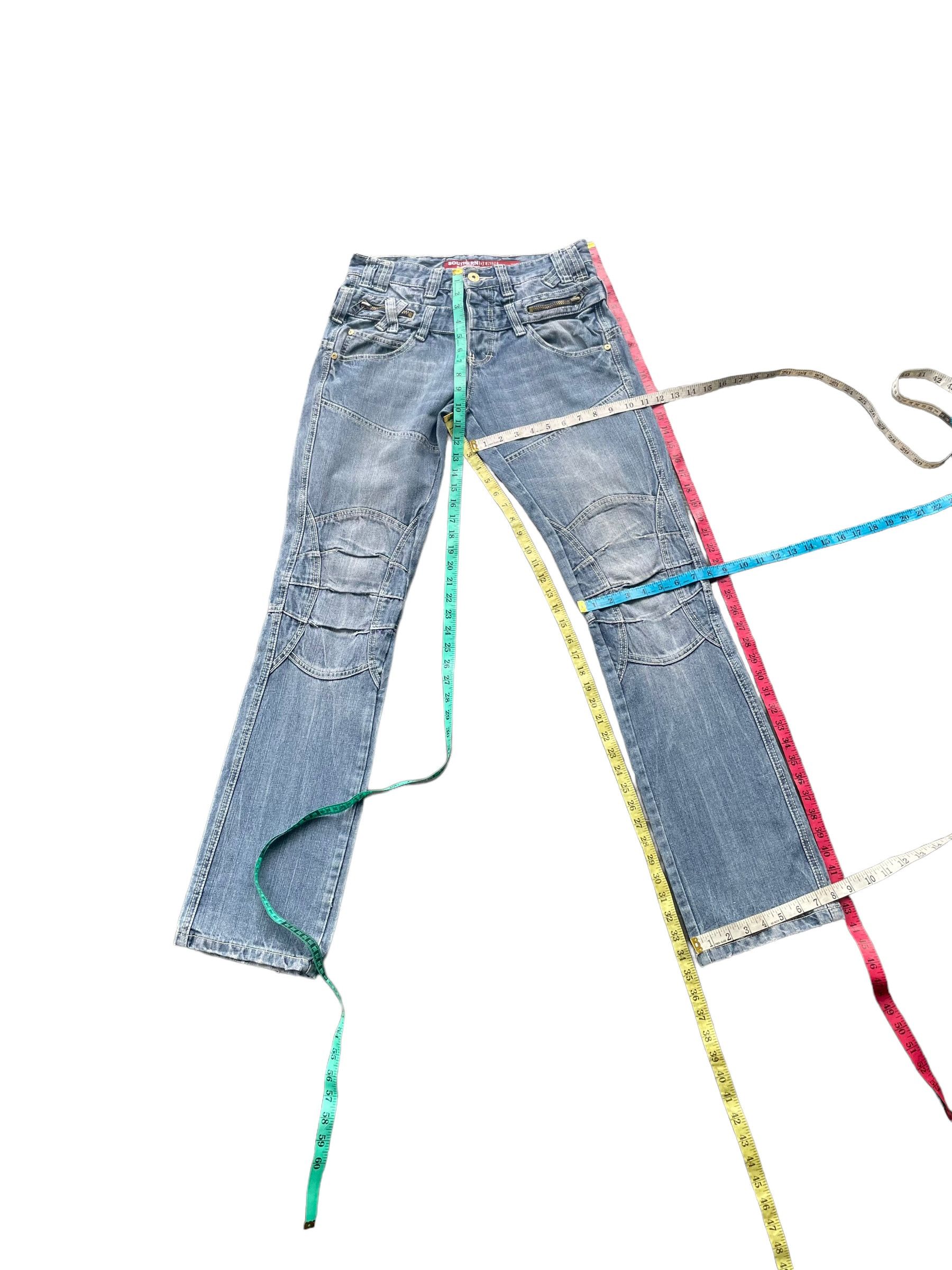 Japanese Brand Southern Denim Double Waist Faded Denim Size US 31 - 7 Thumbnail