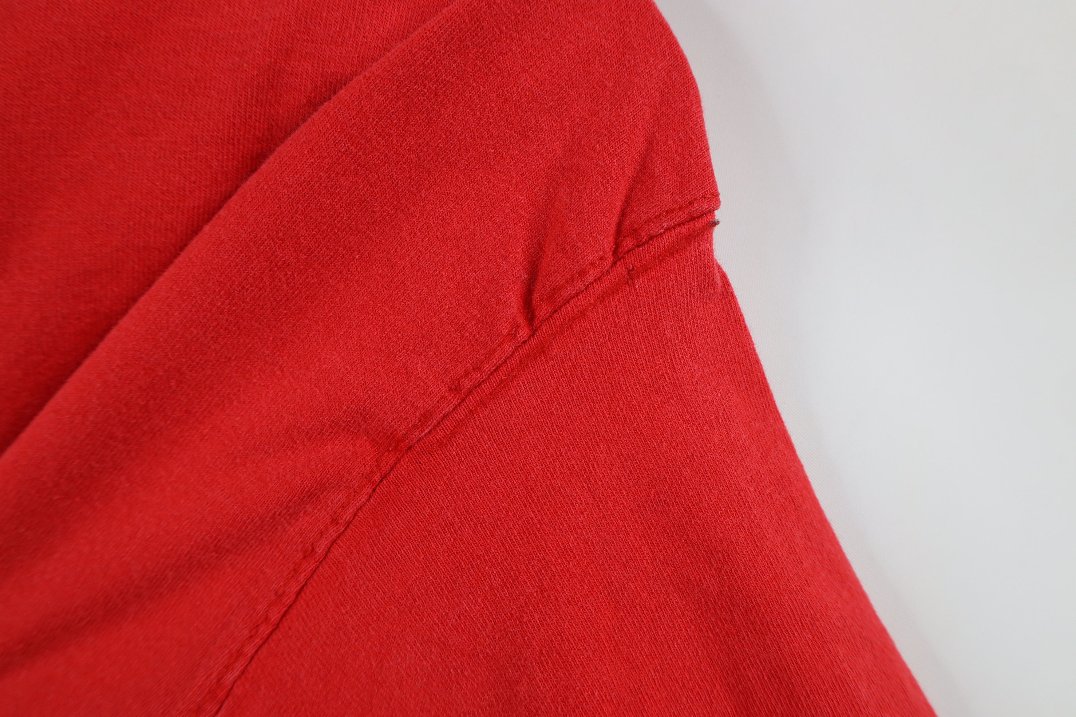 Vintage Vintage 90s Streetwear Mock Neck Long Sleeve T-Shirt Red Size US S / EU 44-46 / 1 - 6 Thumbnail
