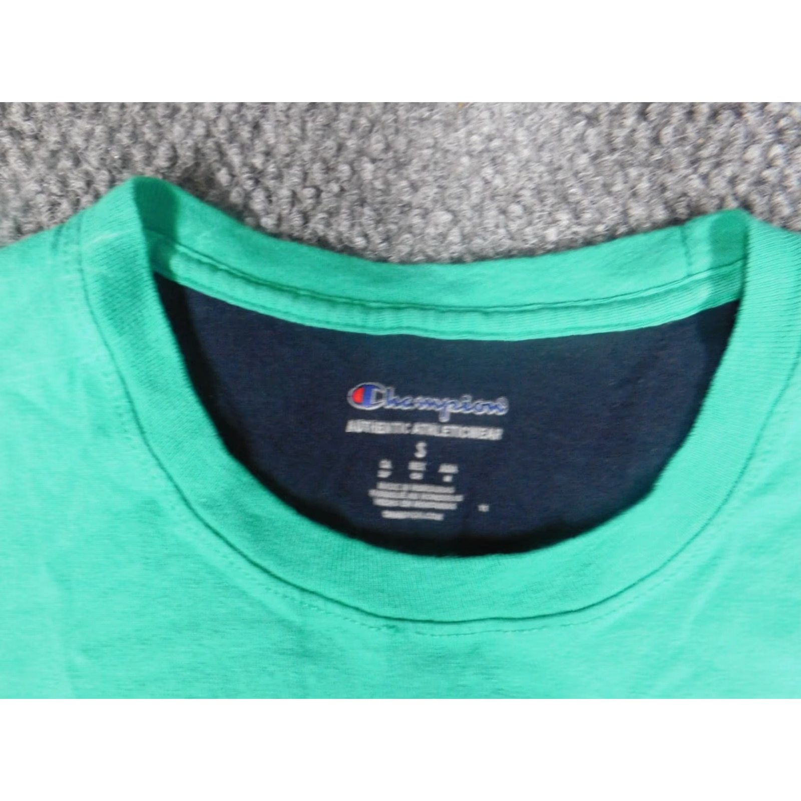Champion Champion Mens Shirt S Small Blue Casual Short Sleeve Crew Neck Cotton Knit Logo T-Shirt Size US S / EU 44-46 / 1 - 5 Thumbnail
