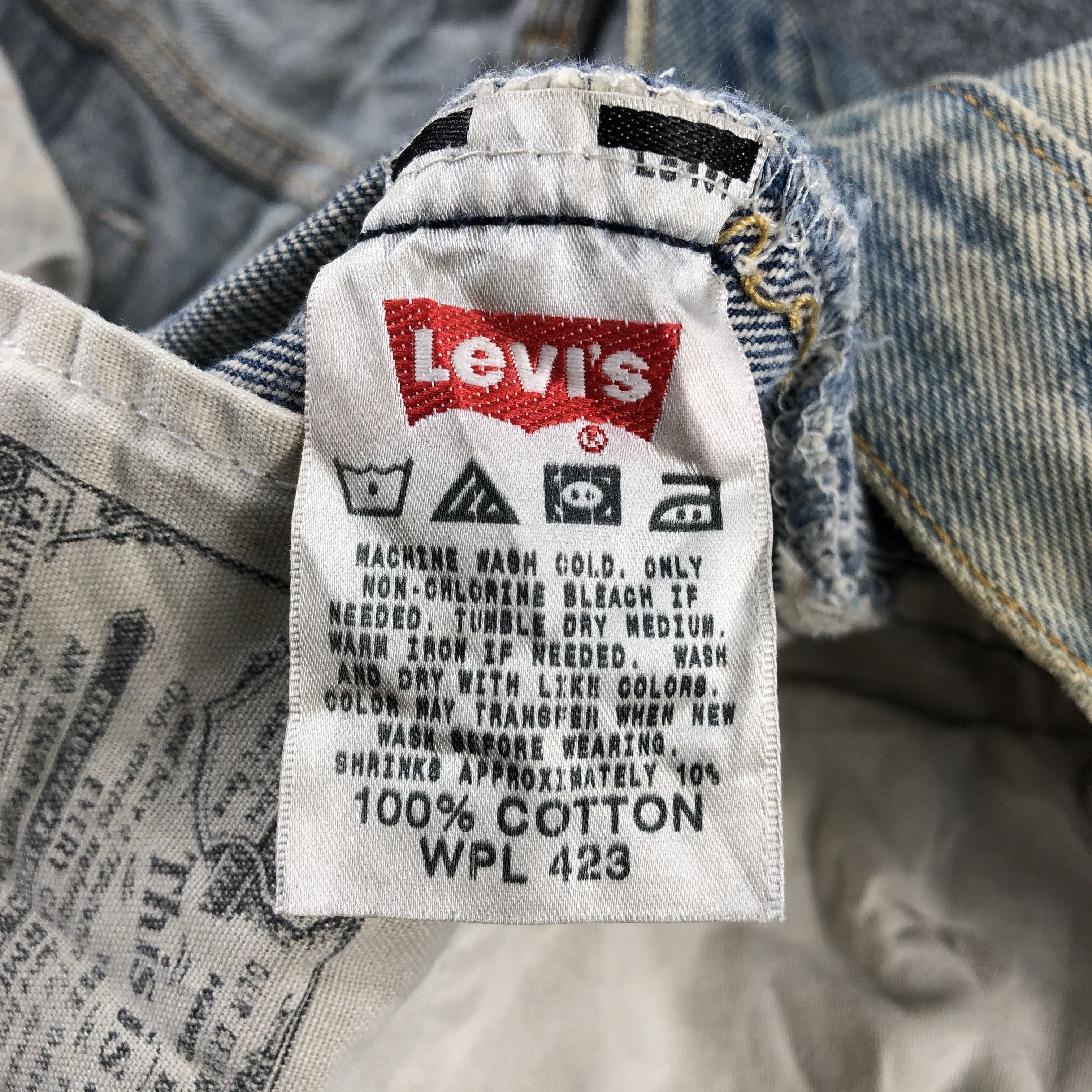 Levi's Vintage Blue Wash Levis 501 Jeans-J2510 Size US 34 / EU 50 - 15 Thumbnail