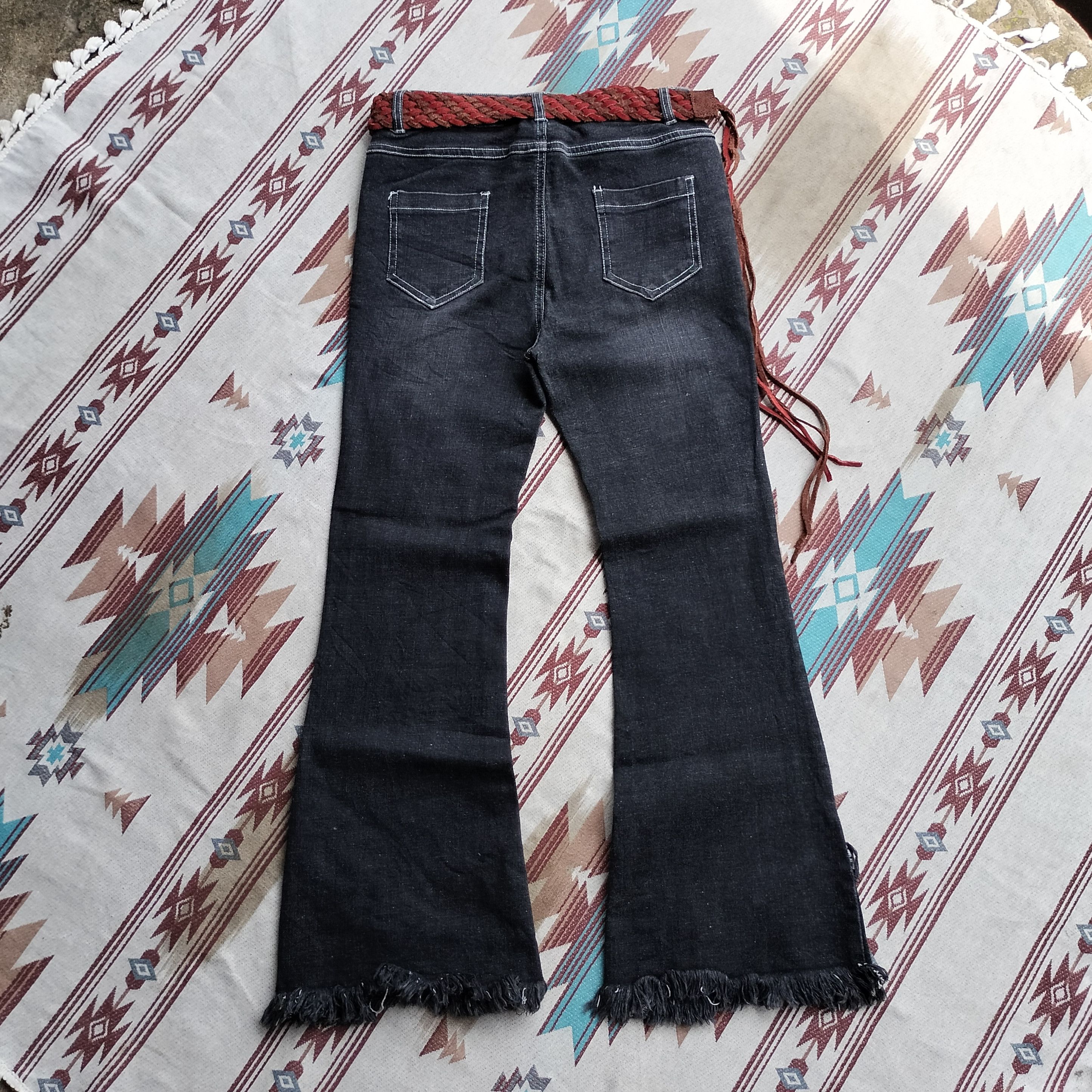 Tornado Mart rope suede belt tassel flare denim Size US 27 - 9 Thumbnail
