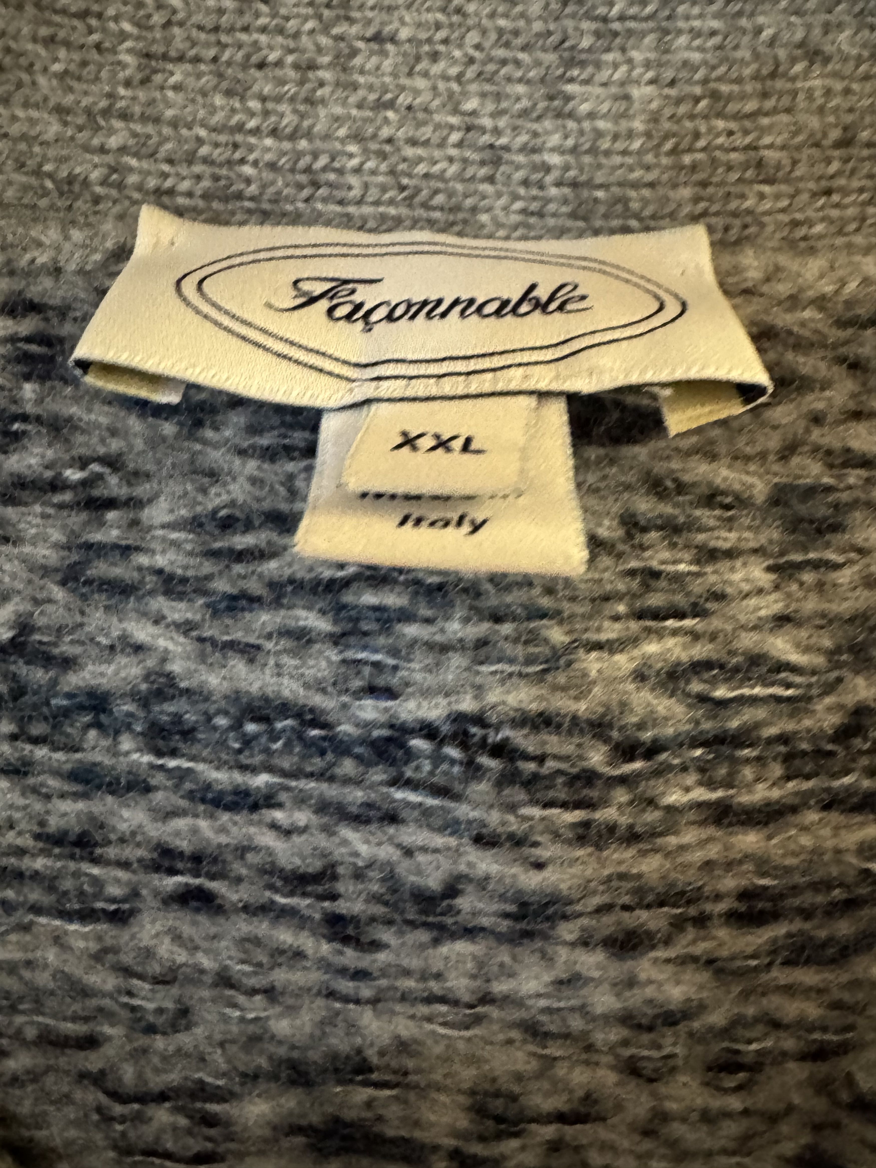 Faconnable Faconnable light grey wood sweater. No Defects. US size XL Size US XXL / EU 58 / 5 - 3 Thumbnail