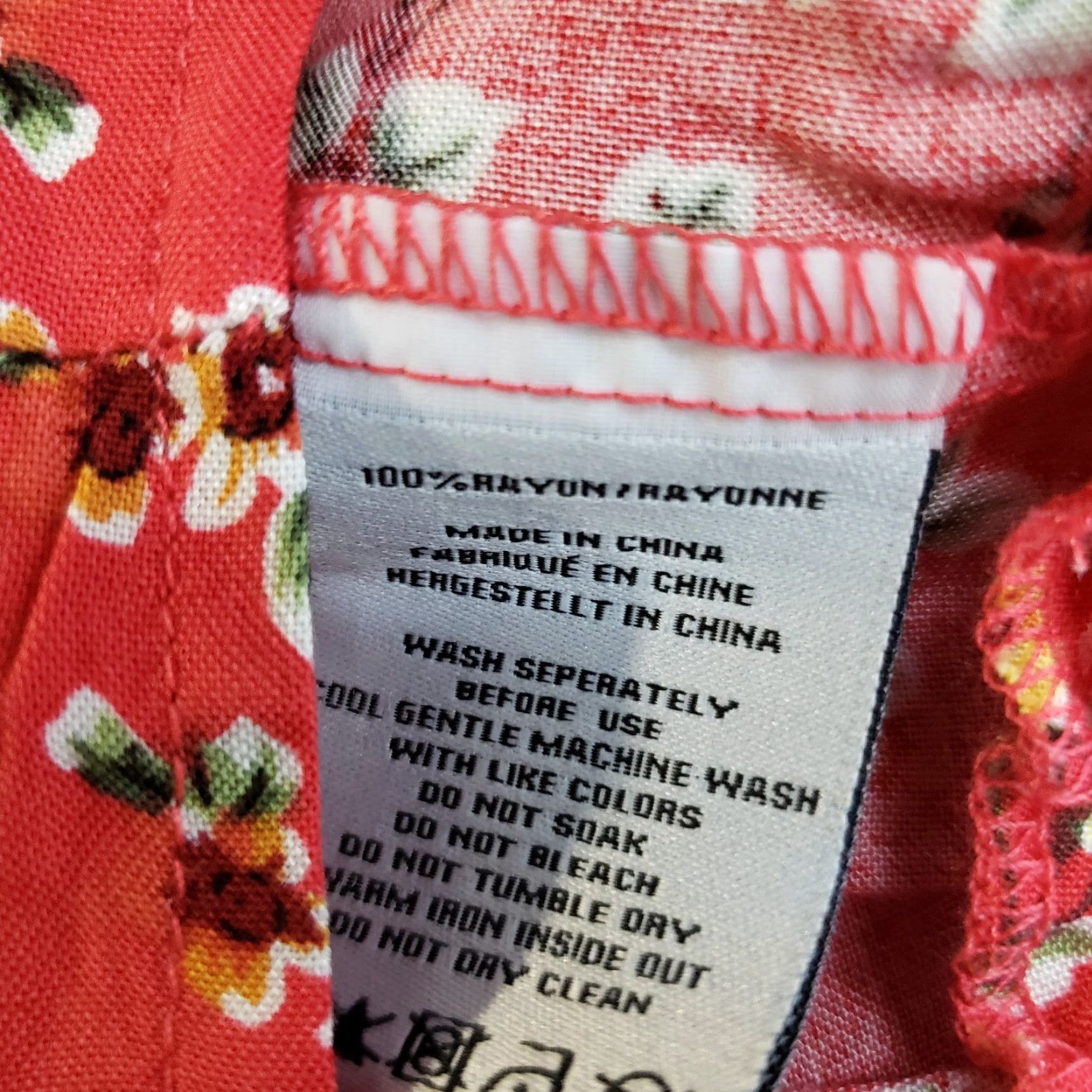 Vintage VINTAGE Sunday Mi Amor Womens Halter Dress Sz Medium Red Yellow Floral Open Back Dress Size M / US 6-8 / IT 42-44 - 5 Thumbnail