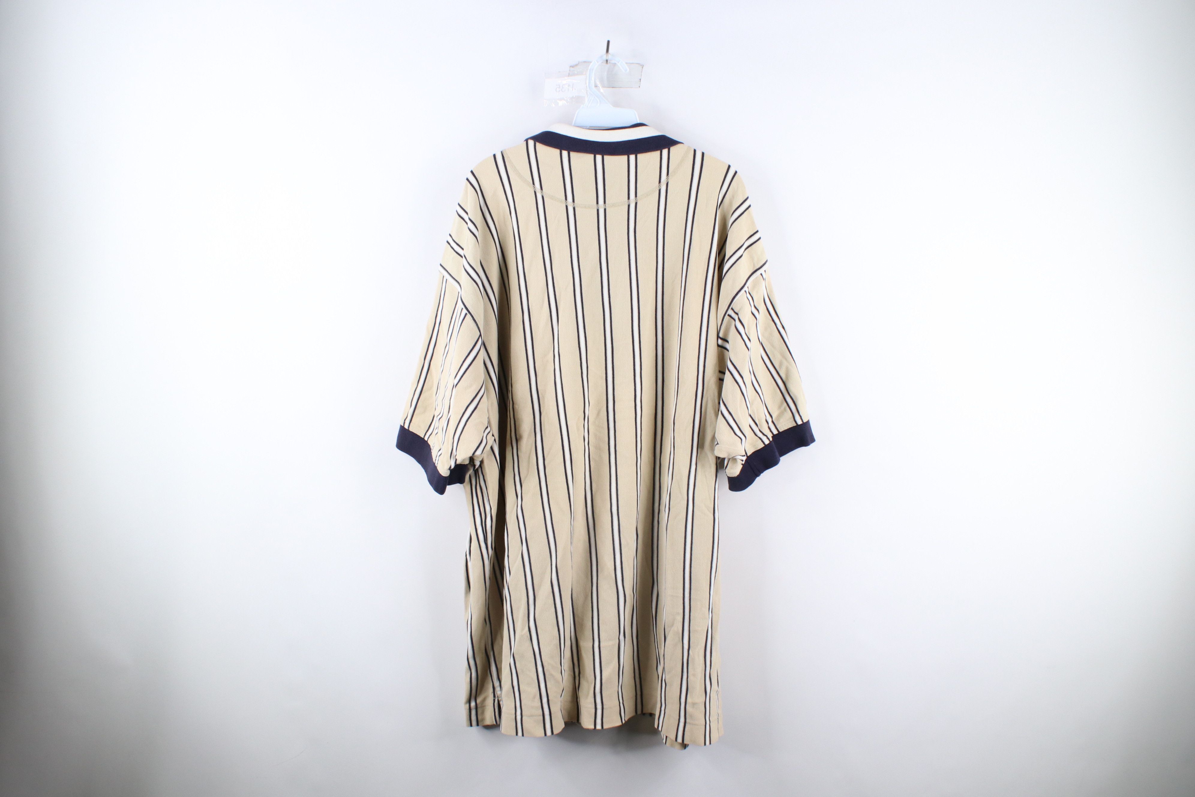 Vintage Vintage 90s Streetwear Collared Golf Polo Shirt Beige Size US XXL / EU 58 / 5 - 6 Thumbnail