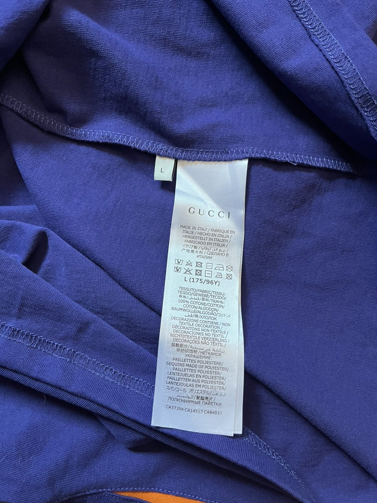 Gucci Gucci 25 Eschatology Blind For Love purple blue T-shirt Size US L / EU 52-54 / 3 - 12 Thumbnail