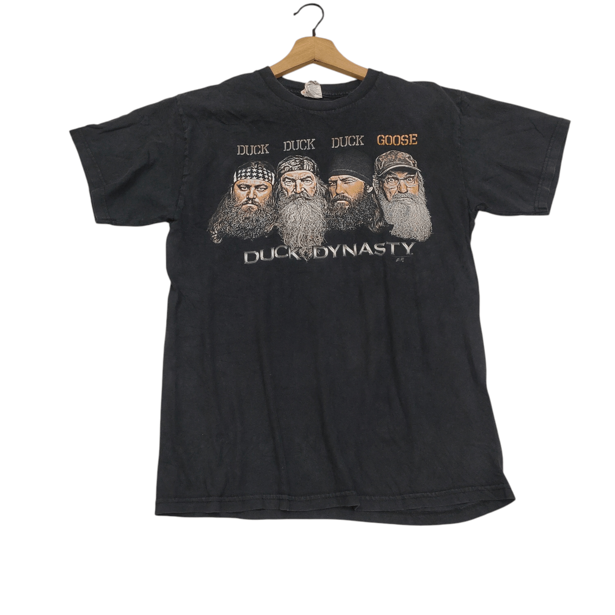 Alstyle × Duck Head × Vintage Duck Dynasty Men Heads Duck Duck Duck Goose Black T-shirt Size US M / EU 48-50 / 2 - 1 Thumbnail