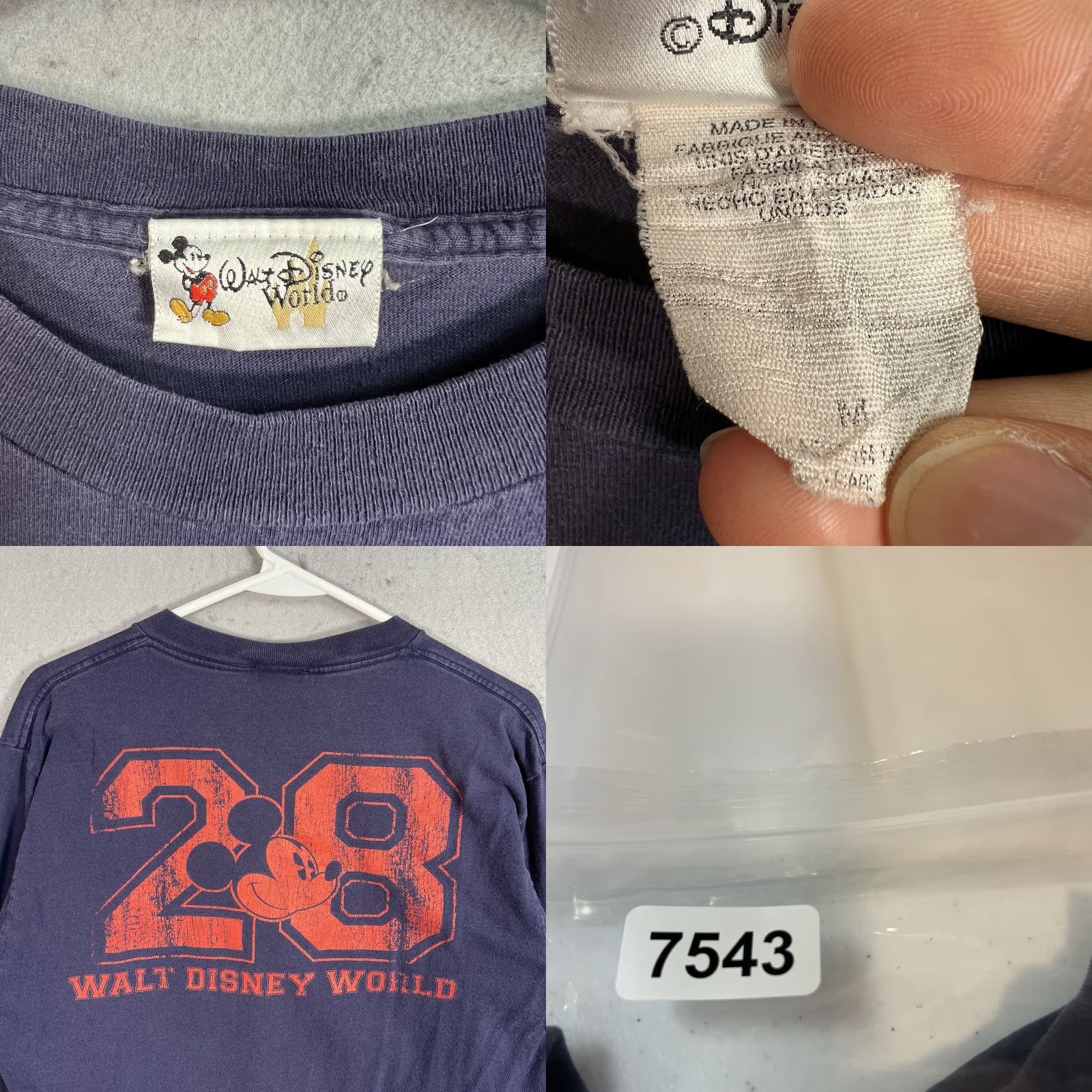 Disney Disney Mickey Mouse Long Sleeve T Shirt Adult Medium Blue Mens Size US M / EU 48-50 / 2 - 8 Thumbnail