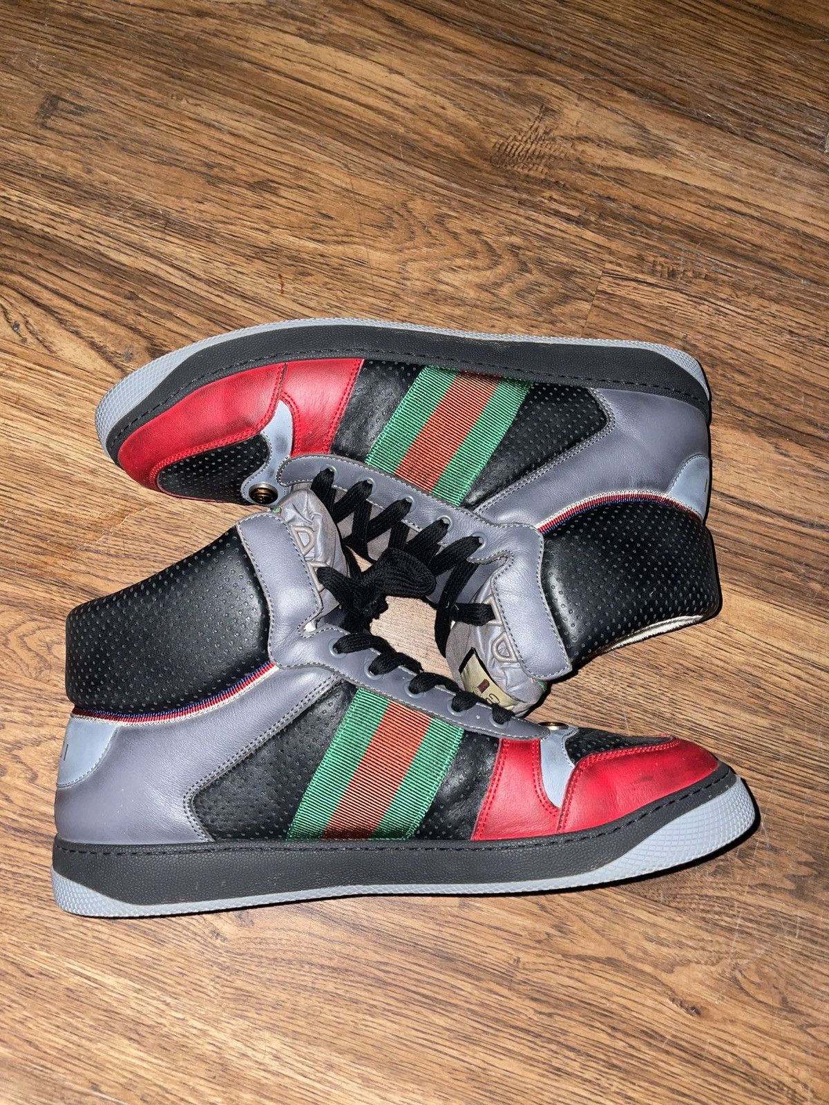 Gucci Gucci high top ‘light hibiscus red’ size 12 Size US 12 / EU 45 - 3 Thumbnail