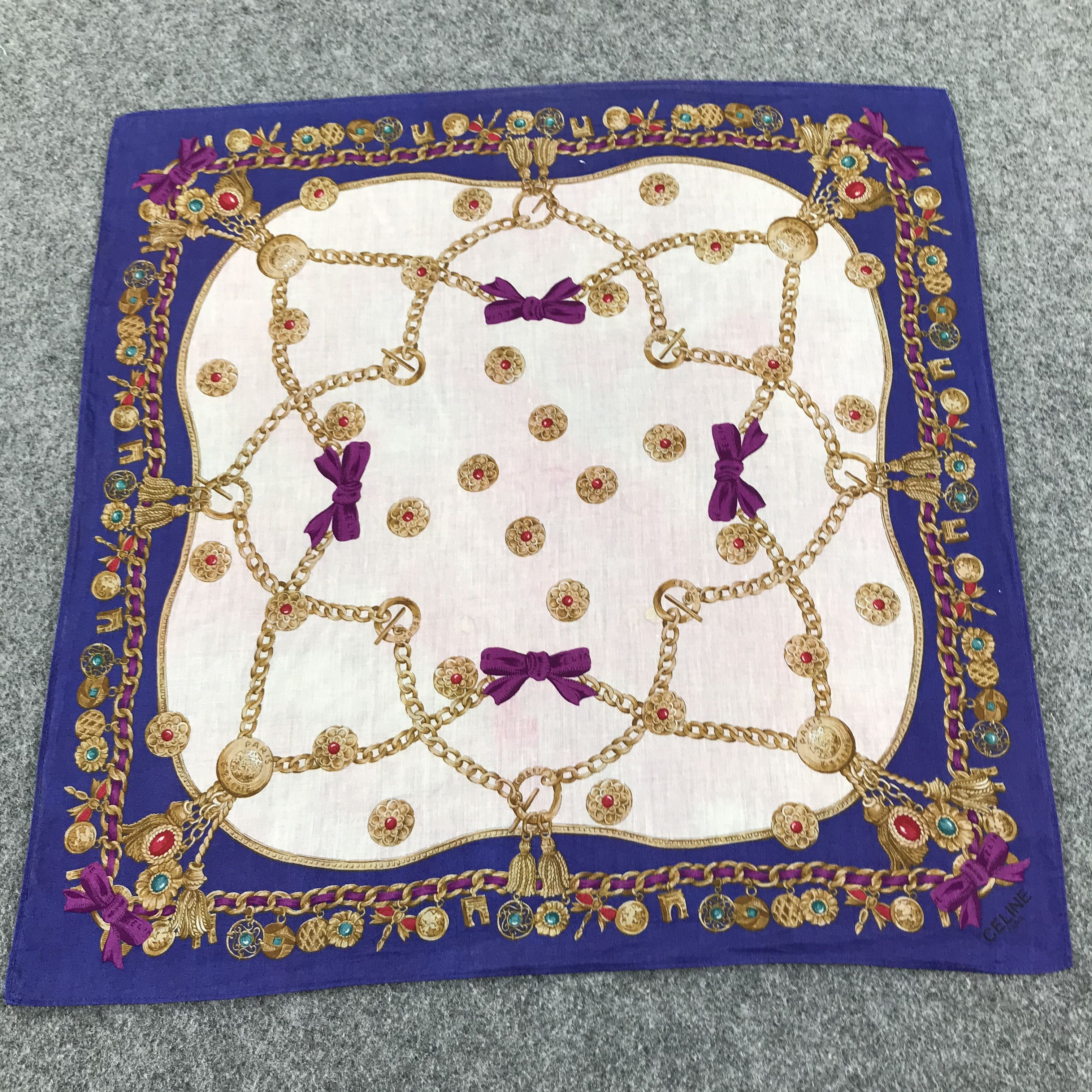 Celine Celine Handkerchief Neckerchief Bandana H527 Size ONE SIZE - 3 Thumbnail