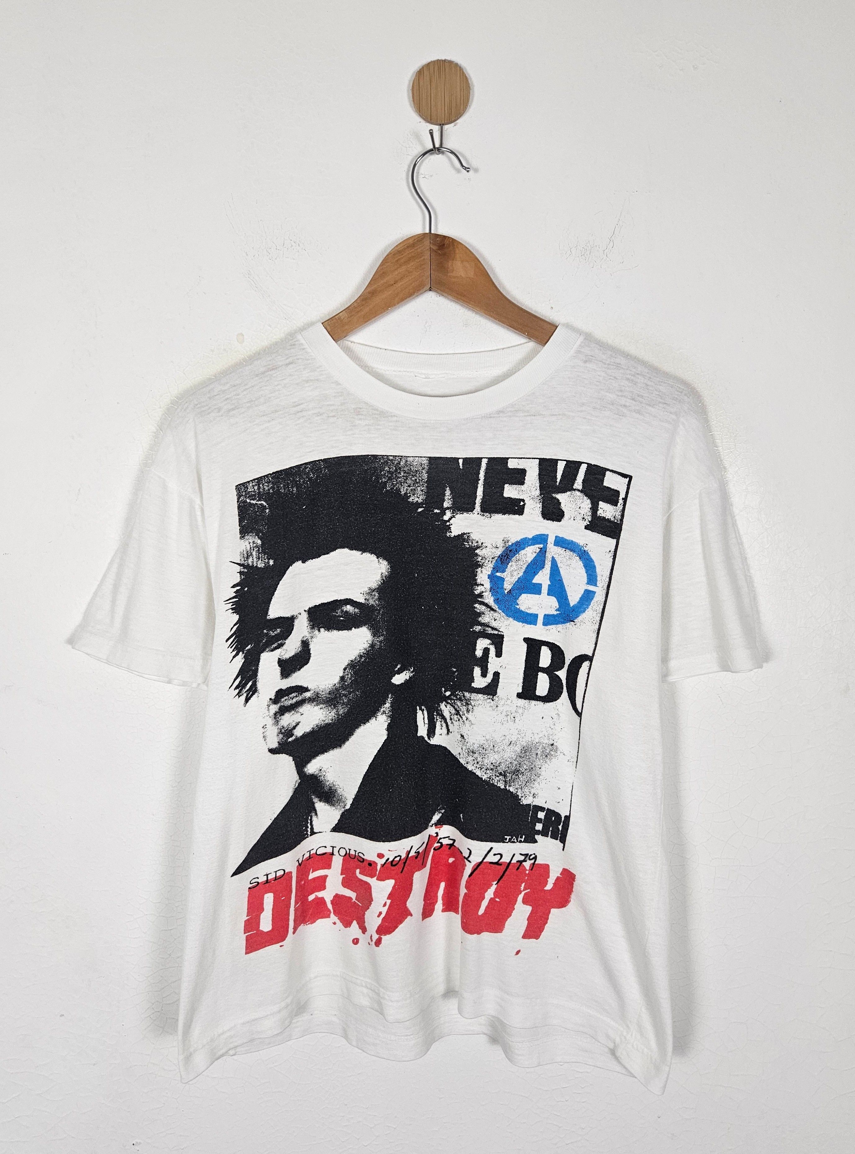 Band Tees Vintage Sid Vicious Destroy tee shirt punk sex pistols Size US S / EU 44-46 / 1 - 1 Thumbnail
