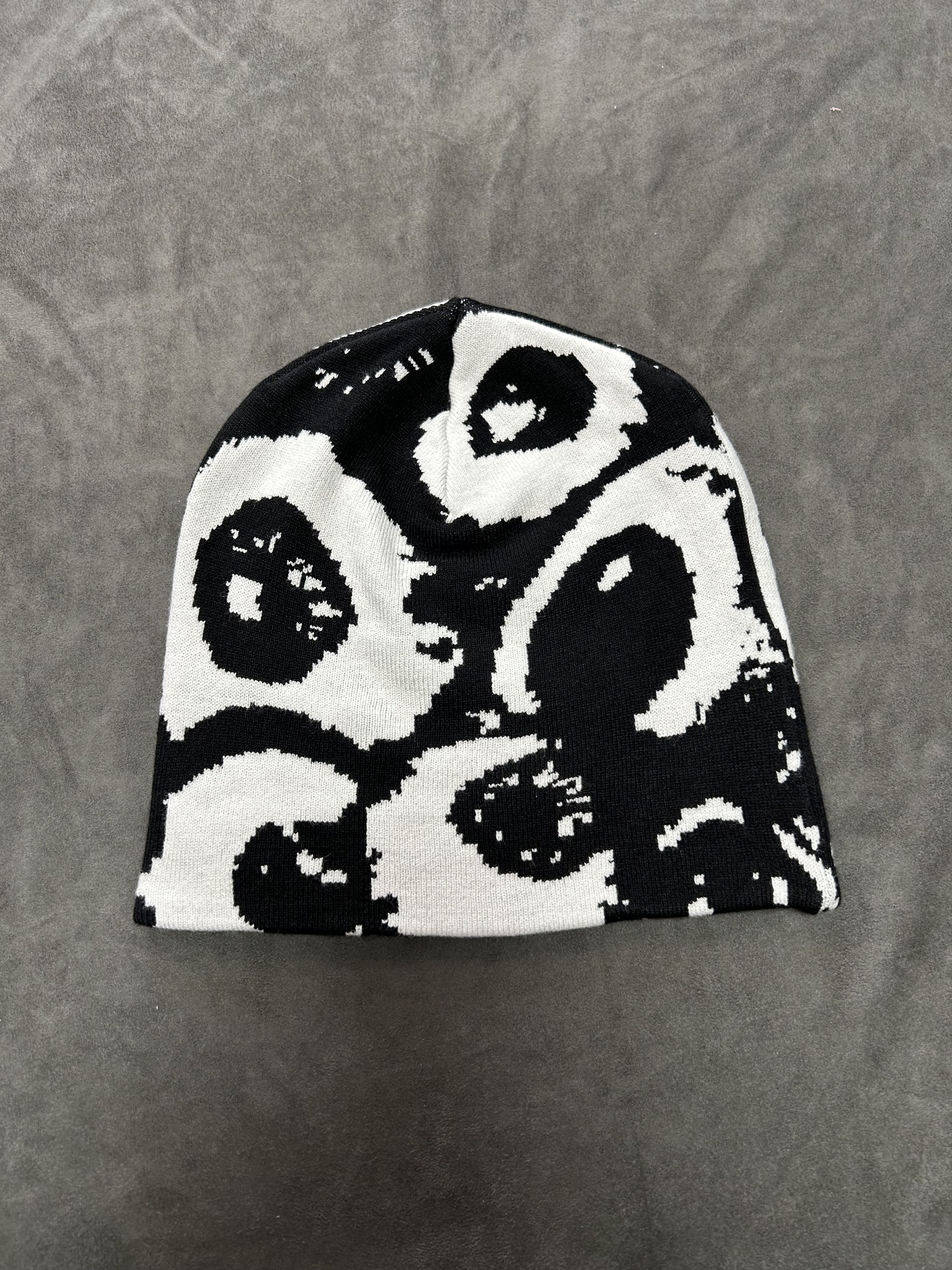 Japanese Brand Deadstock Y2k Eyeball Graphic No Cuff Knit Hat Beanie OS Size ONE SIZE - 5 Thumbnail