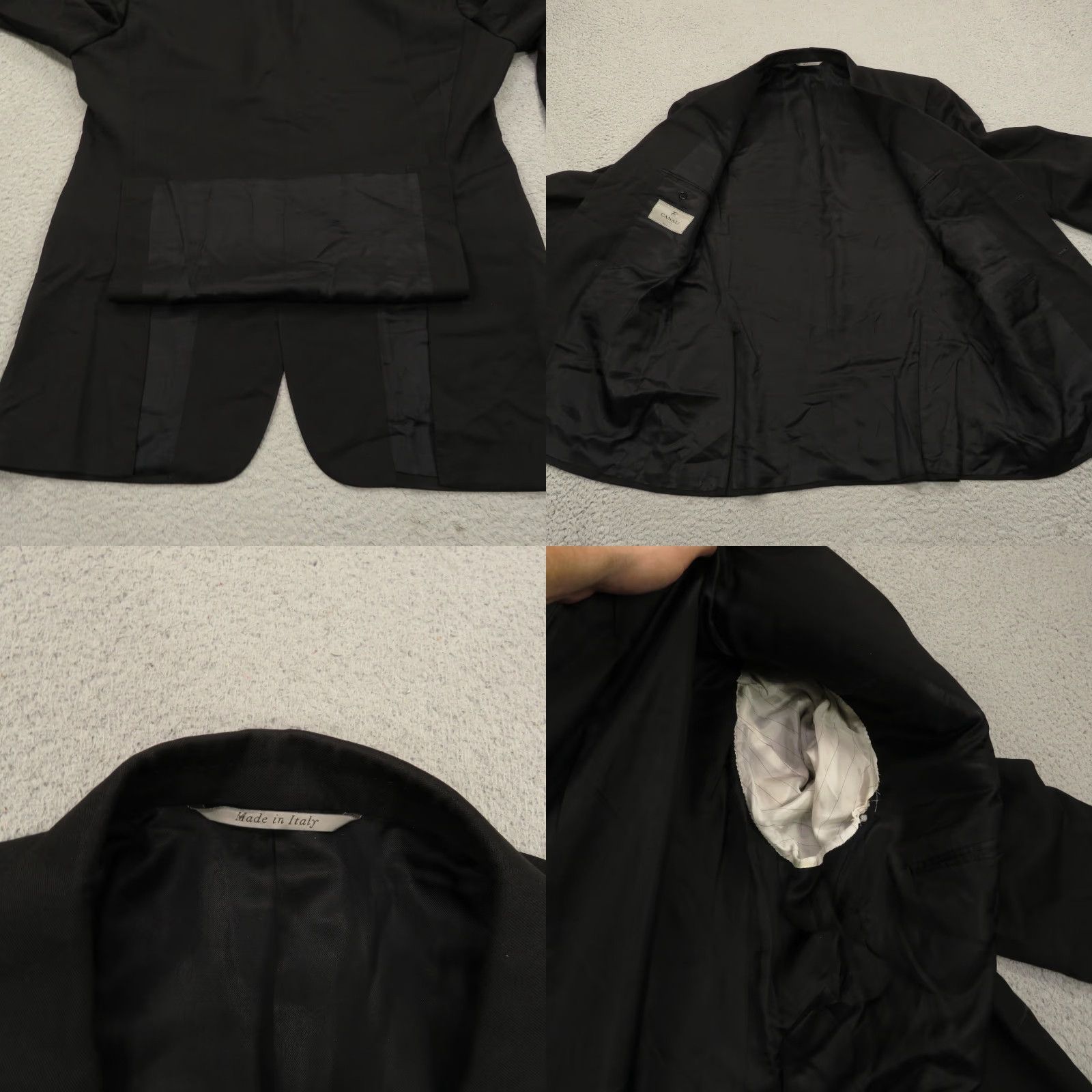 Canali Canali 1934 Blazer Wool Black 2 Button Formal Jacket Italian Made Double-Vented Notch Lapel Men 44L Regular Blazer/Coat Size 44R - 8 Thumbnail