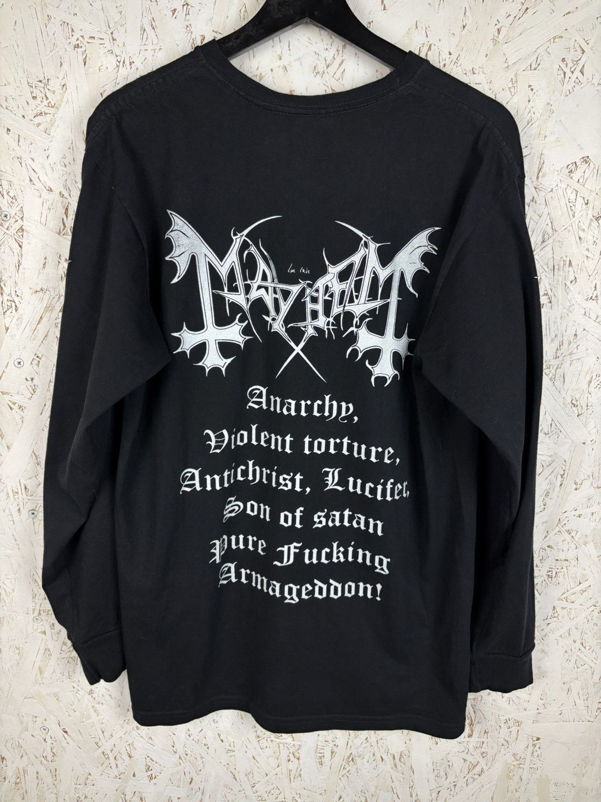 Band Tees Vintage Mayhem Pure Fucking Armageddon Metal Long Sleeve L Size US L / EU 52-54 / 3 - 5 Thumbnail