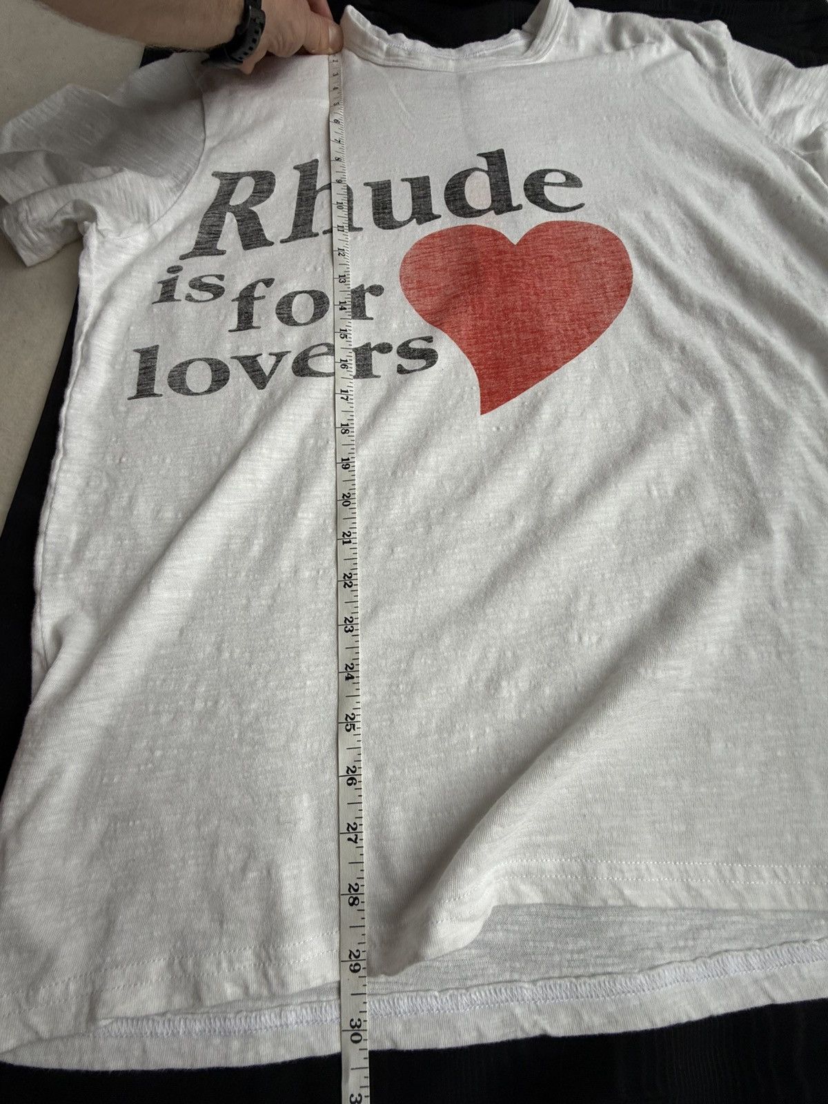 Rhude Rhude is for lovers logo white heart t shirt XL $380 Size US XL / EU 56 / 4 - 8 Thumbnail
