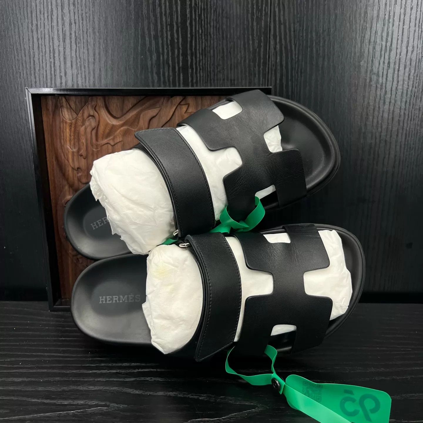 Hermes Hermès chypre black slides 37 new box Size US 6.5 / IT 36.5 - 5 Thumbnail