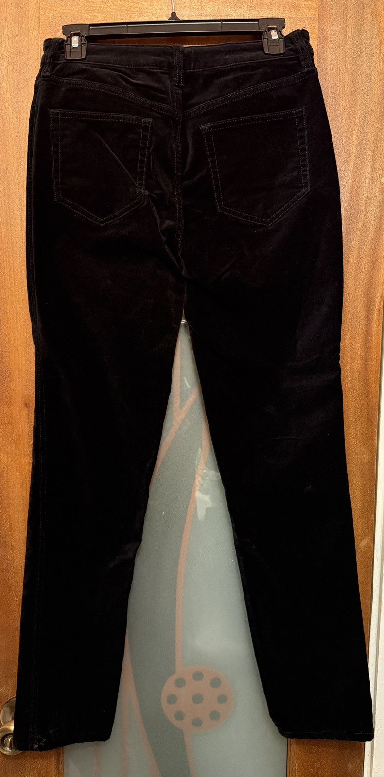 Lands' End Lands’ End Blue Corduroy & Black Velvet Pant Slim Size 8 Size 30" / US 8 / IT 44 - 7 Thumbnail