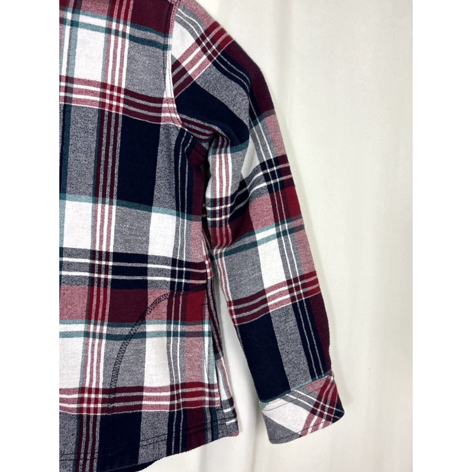 Orvis Orvis Womens Small Snap Shacket Red Blue Plaid Shirt Jacket Size S / US 4 / IT 40 - 4 Thumbnail