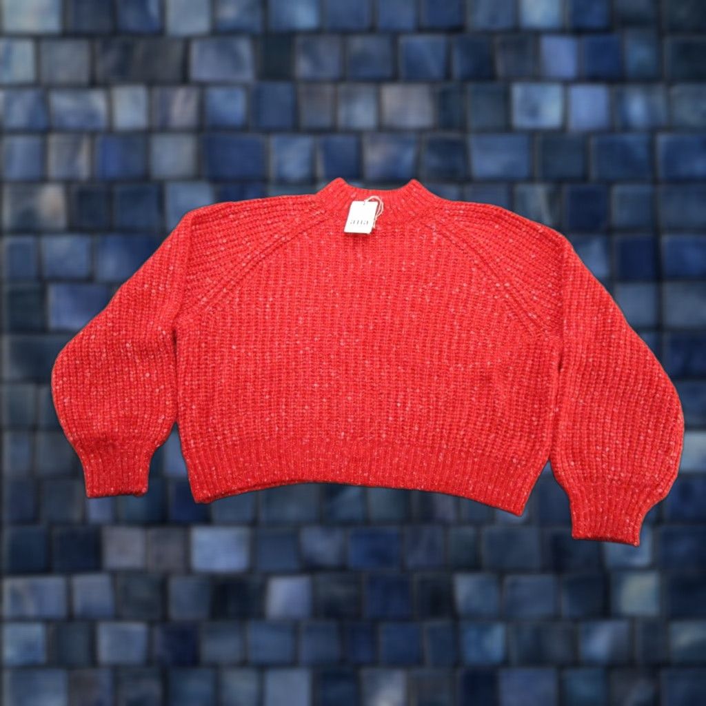 Vintage ANA Women's Oversized Chunky-Knit Wool Blend Pullover Sweater 2XL Red Shirt Womens Size XXL / US 16-18 / IT 52-54 - 1 Thumbnail