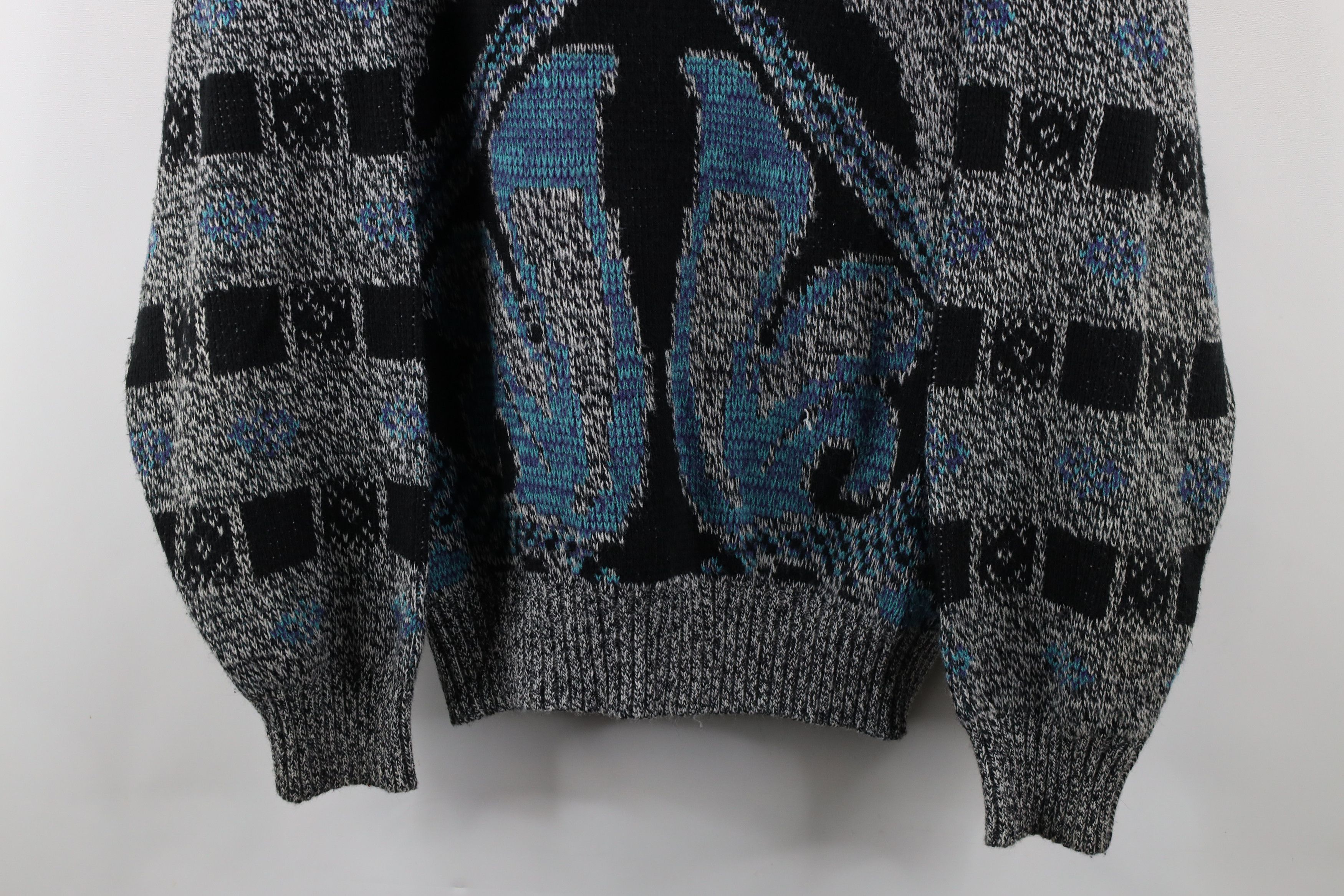Vintage Vintage 90s Coogi Style Geometric Knit Crewneck Sweater Size US XXL / EU 58 / 5 - 3 Thumbnail