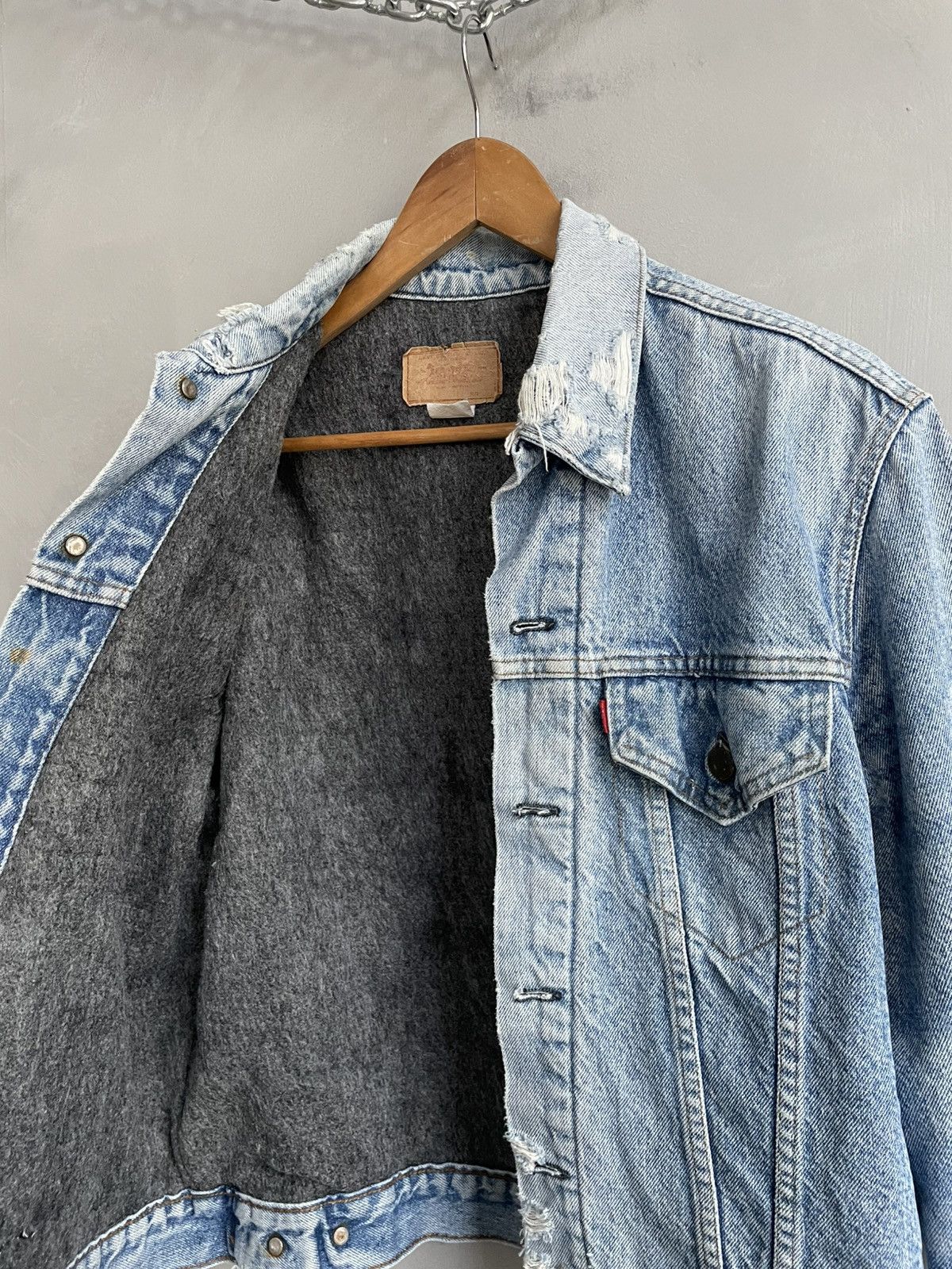 Levi's Distressed faded 90s rare Levis trucker jacket Type 1 80s Size US M / EU 48-50 / 2 - 2 Thumbnail