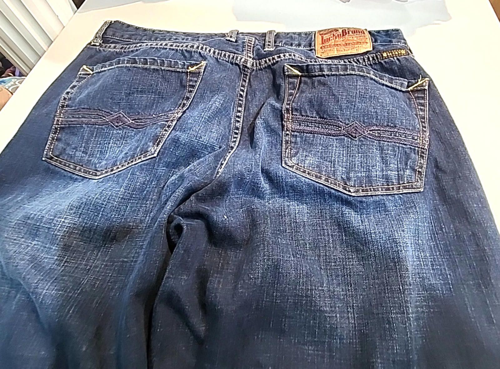 Lucky Brand Lucky Brand Mens Jeans Actual 36Wx31L Blue Relaxed LB2 Size US 36 / EU 52 - 6 Thumbnail