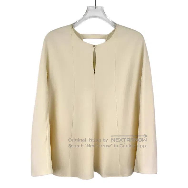 Hermes Hermes Beige Wool Round Neck Long Sleeve Top Size XS / US 0-2 / IT 36-38 - 1 Thumbnail