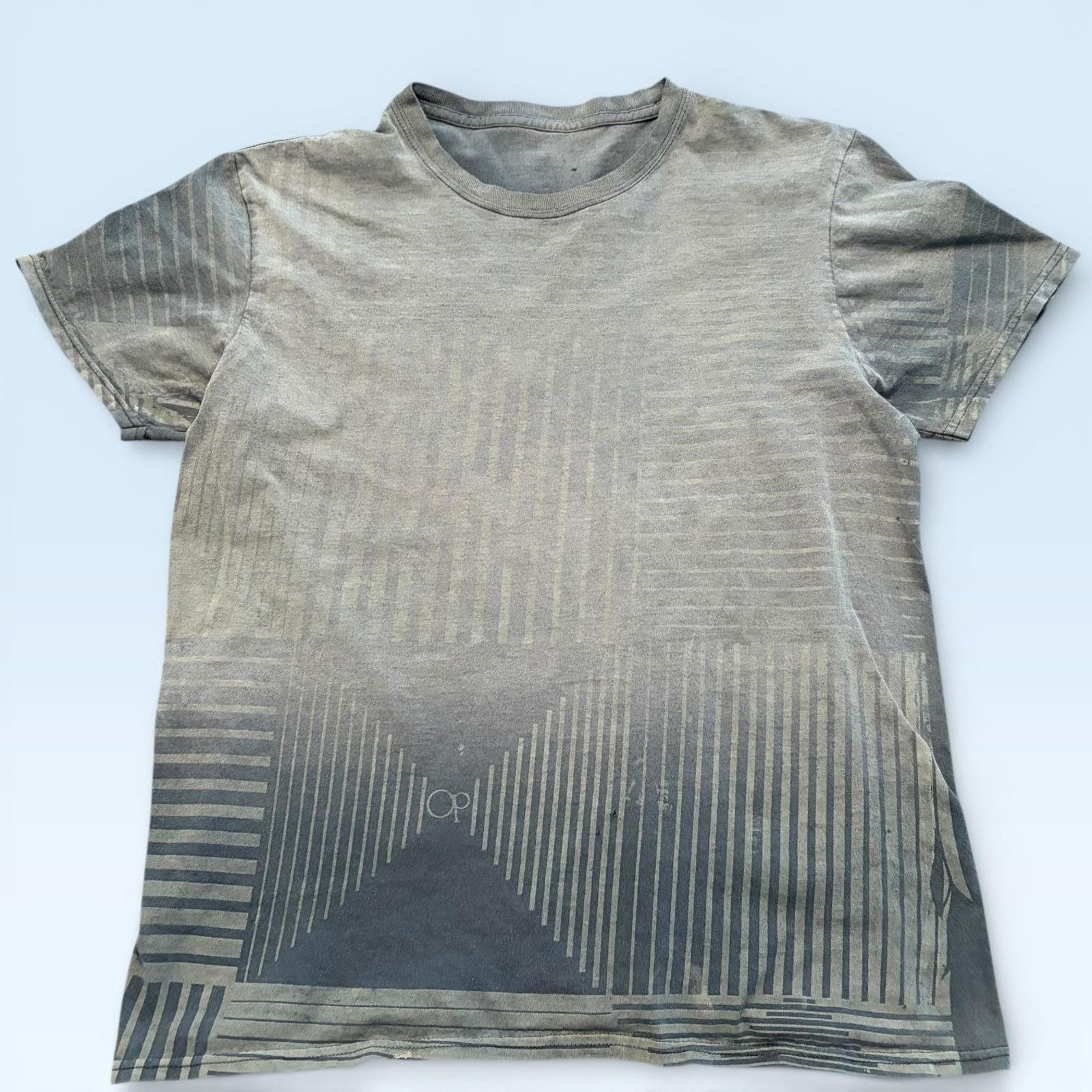 Ocean Pacific Ocean Pacific Shirt Mens Small Gray Geometric Stripe OP Tee Size US S / EU 44-46 / 1 - 1 Thumbnail