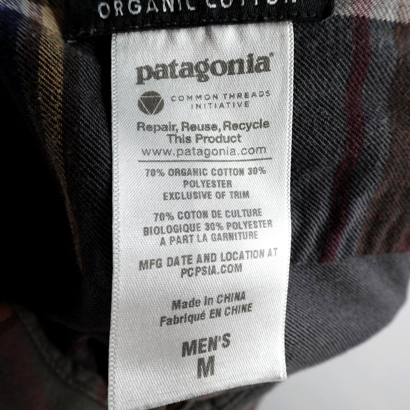 Patagonia Patagonia Mens Medium Brown Gray Plaid Flannel Button Up Organic Cotton Shirt Size US M / EU 48-50 / 2 - 7 Thumbnail