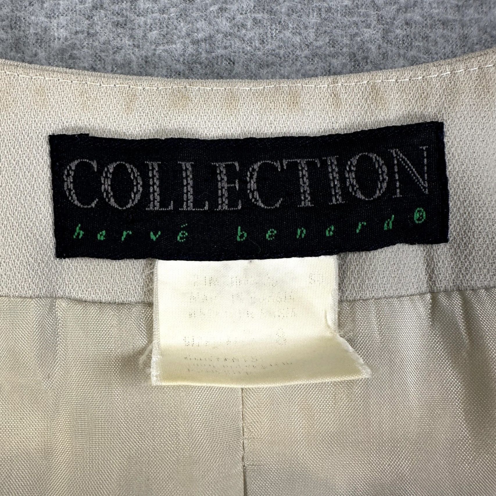 Vintage VINTAGE Harve Benard Collection Blazer Jacket Womens Medium Beige Lined Tailored Blazer, Women, M, Beige, Twill, Lined, Tailored, Business, Workwear Size M / US 6-8 / IT 42-44 - 2 Thumbnail