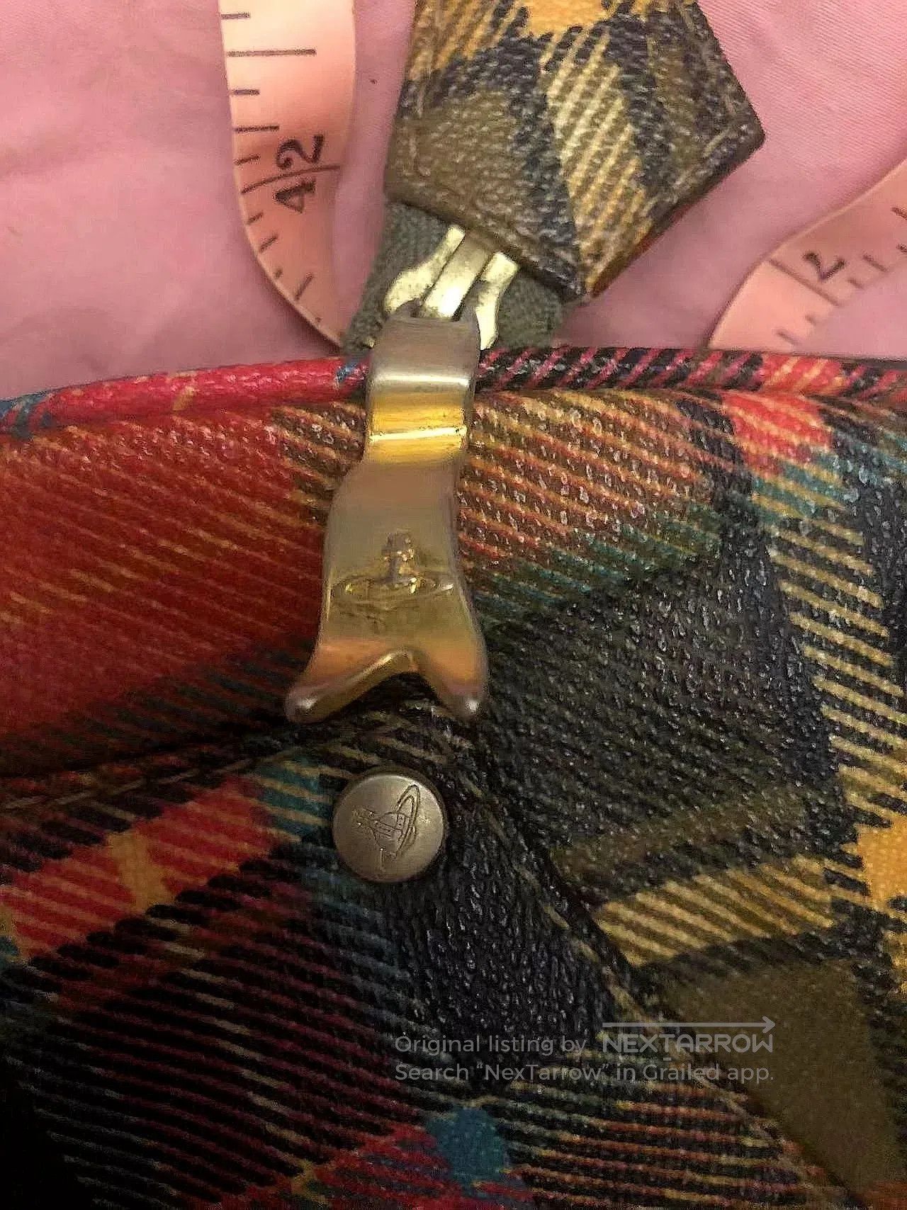 Vivienne Westwood Vivienne Westwood Red Plaid Bowling Bag. Size ONE SIZE - 4 Thumbnail
