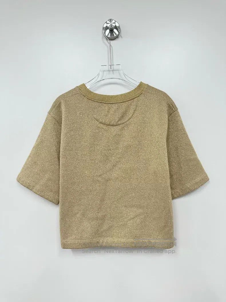 Fendi Fendi Gold Glitter胸前 Letter Logo Short Sleeve Size M / US 6-8 / IT 42-44 - 2 Thumbnail