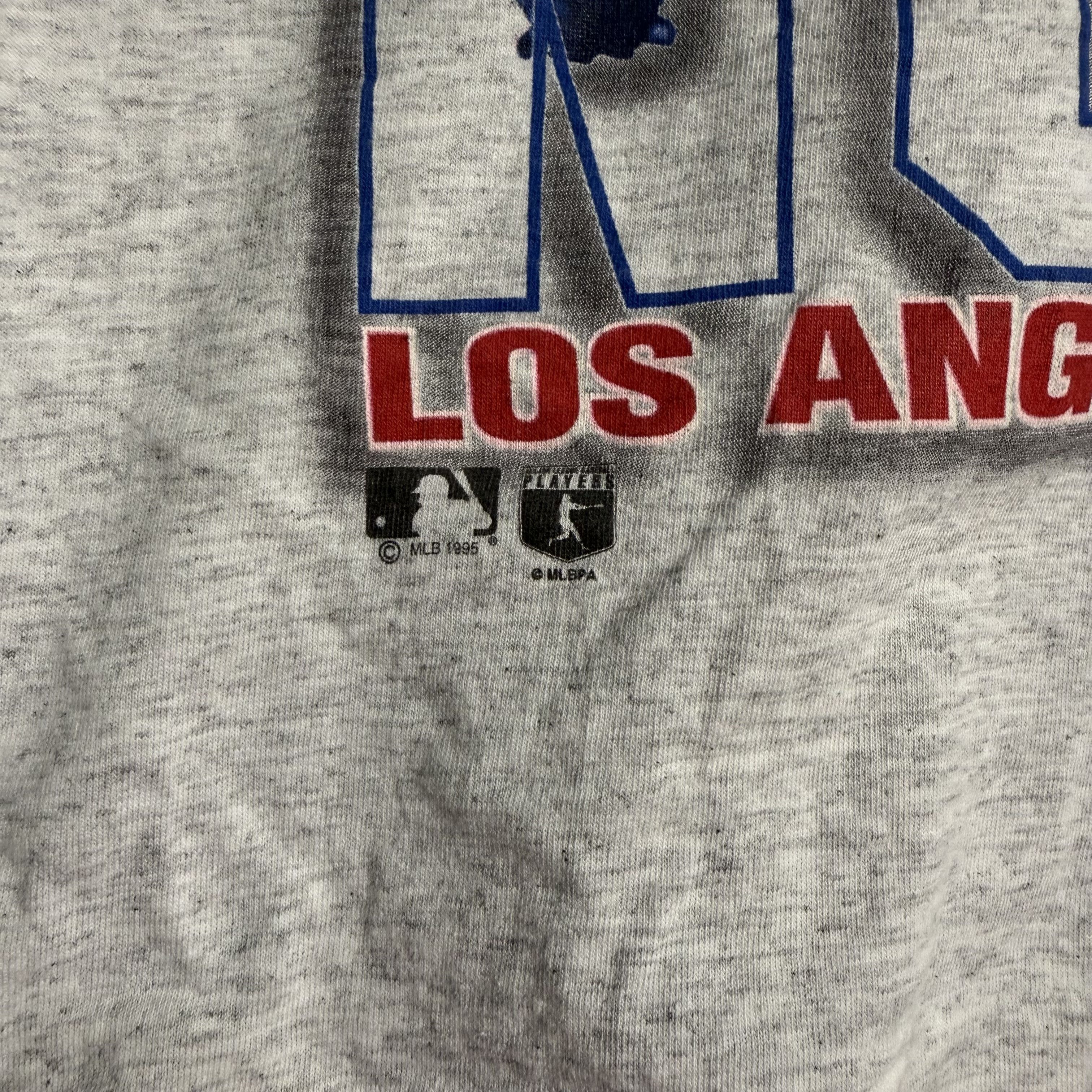 Salem Sportswear 🔥RARE🔥Vtg 1995 MLB Hideo Nomo Dodgers T-shirt Single Stich Size US L / EU 52-54 / 3 - 3 Thumbnail
