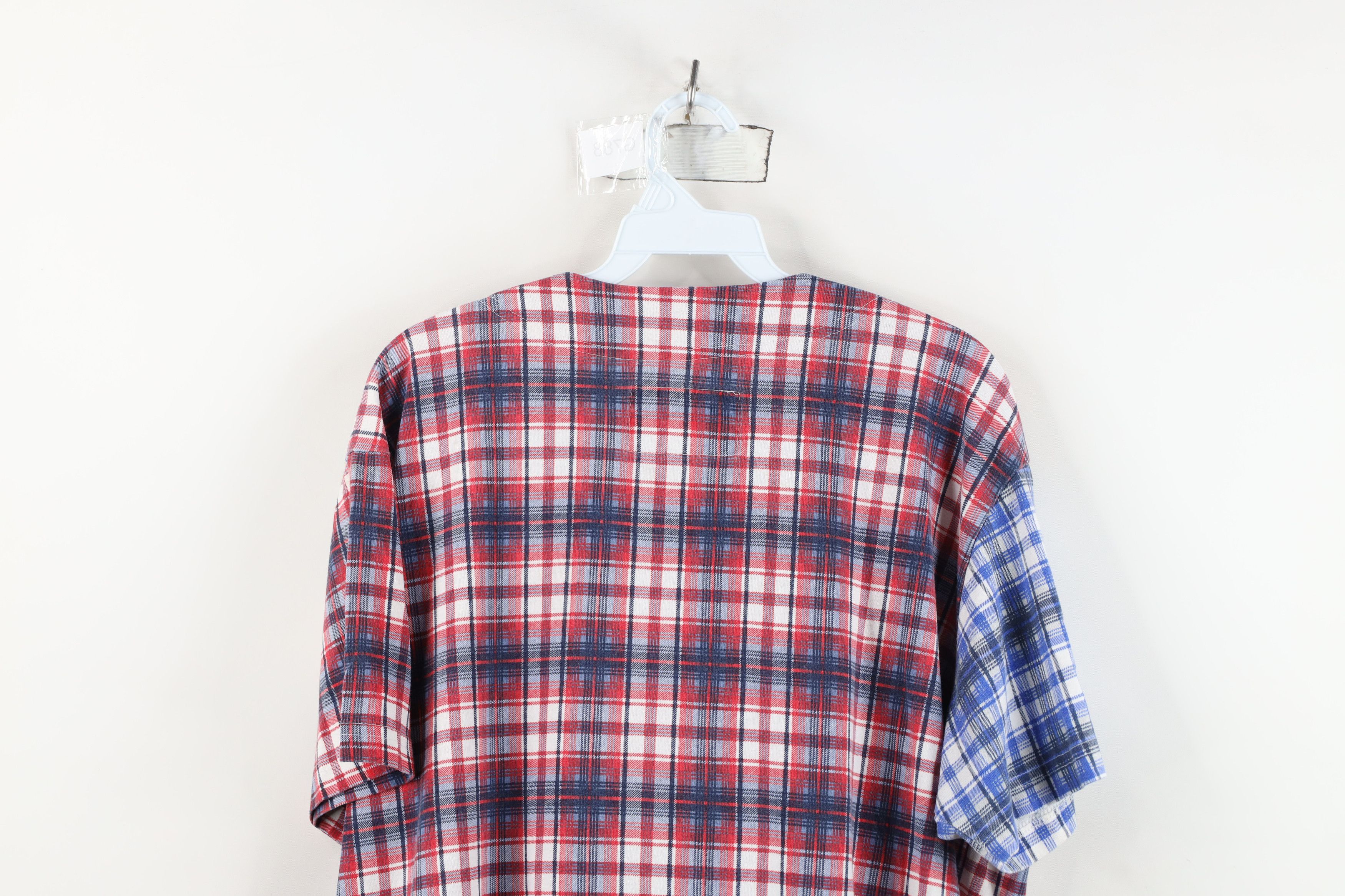 Vintage Vintage 90s Streetwear Faded Flannel Baseball Jersey Plaid Size XL / US 12-14 / IT 48-50 - 12 Thumbnail