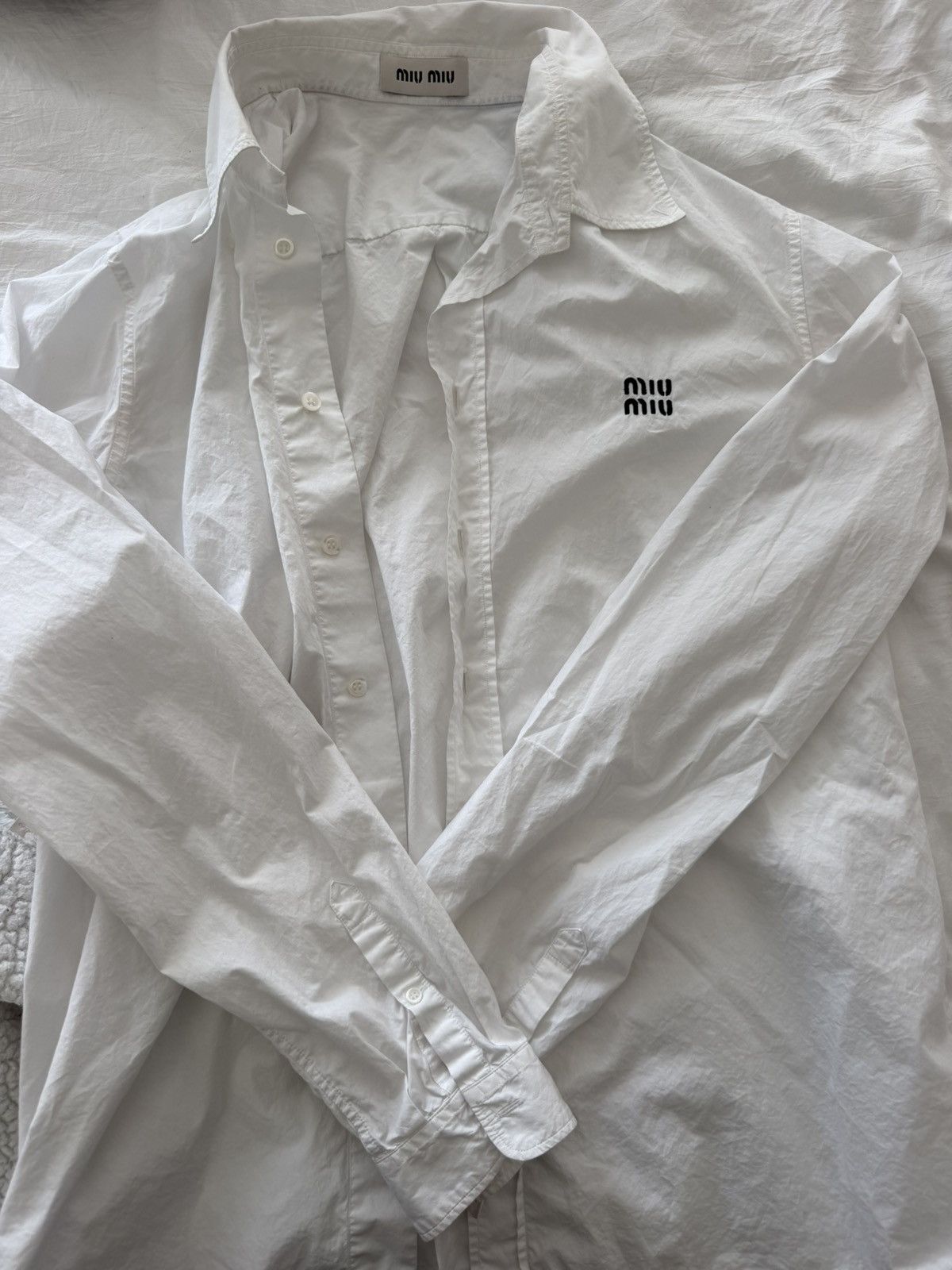 vintage miu miu poplin button down shirt