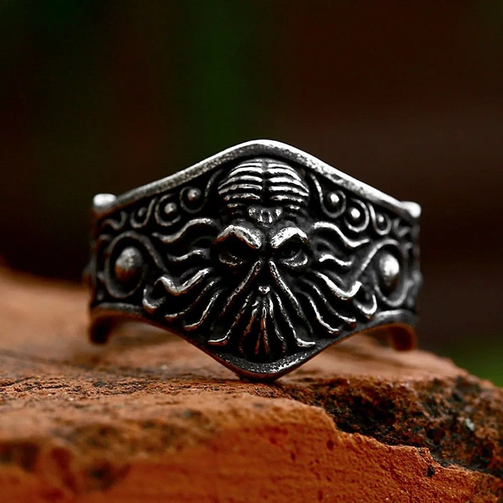 Vintage Skull Octopus Ring Size ONE SIZE - 1 Thumbnail
