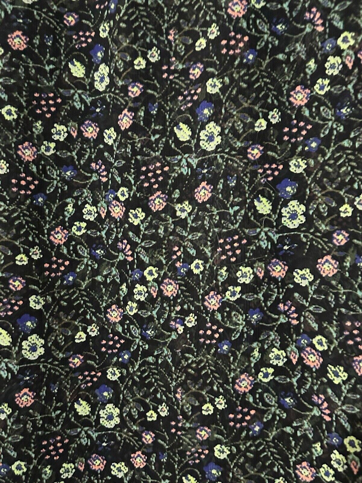 Designer vera wang top Tank Large Cottage Core Floral Black Semisheer Size M / US 6-8 / IT 42-44 - 6 Thumbnail