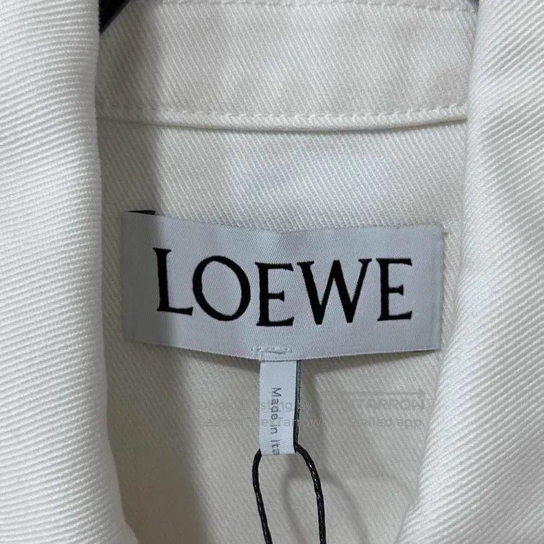 Loewe Loewe White Leather Badge Logo Shirt Jacket Size XS / US 0-2 / IT 36-38 - 4 Thumbnail