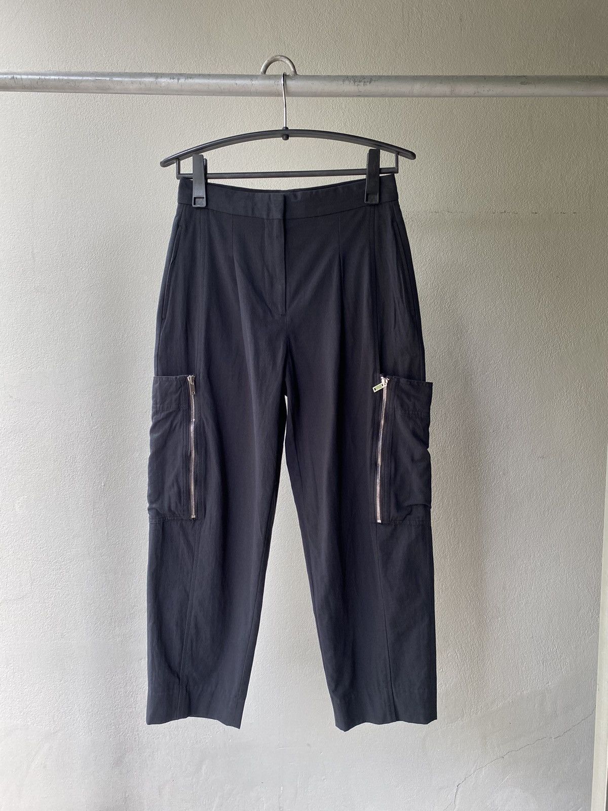 STELLA/MCCARTNEY Black Cargo Pants with Zipper Pockets