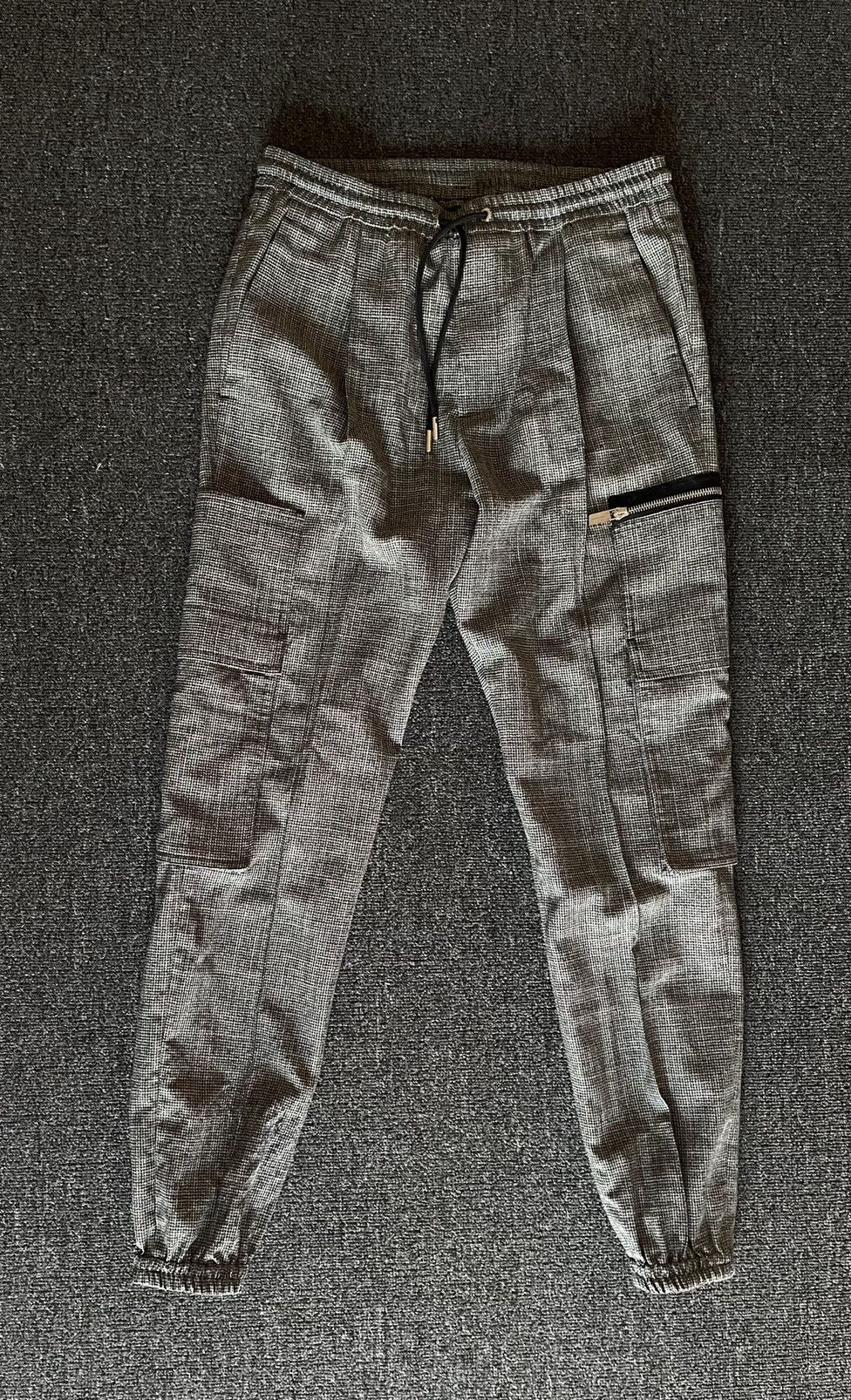 image of Dior Black Gray Wool And Silk Leisure Work Pants Size 46 in Grey, Men's