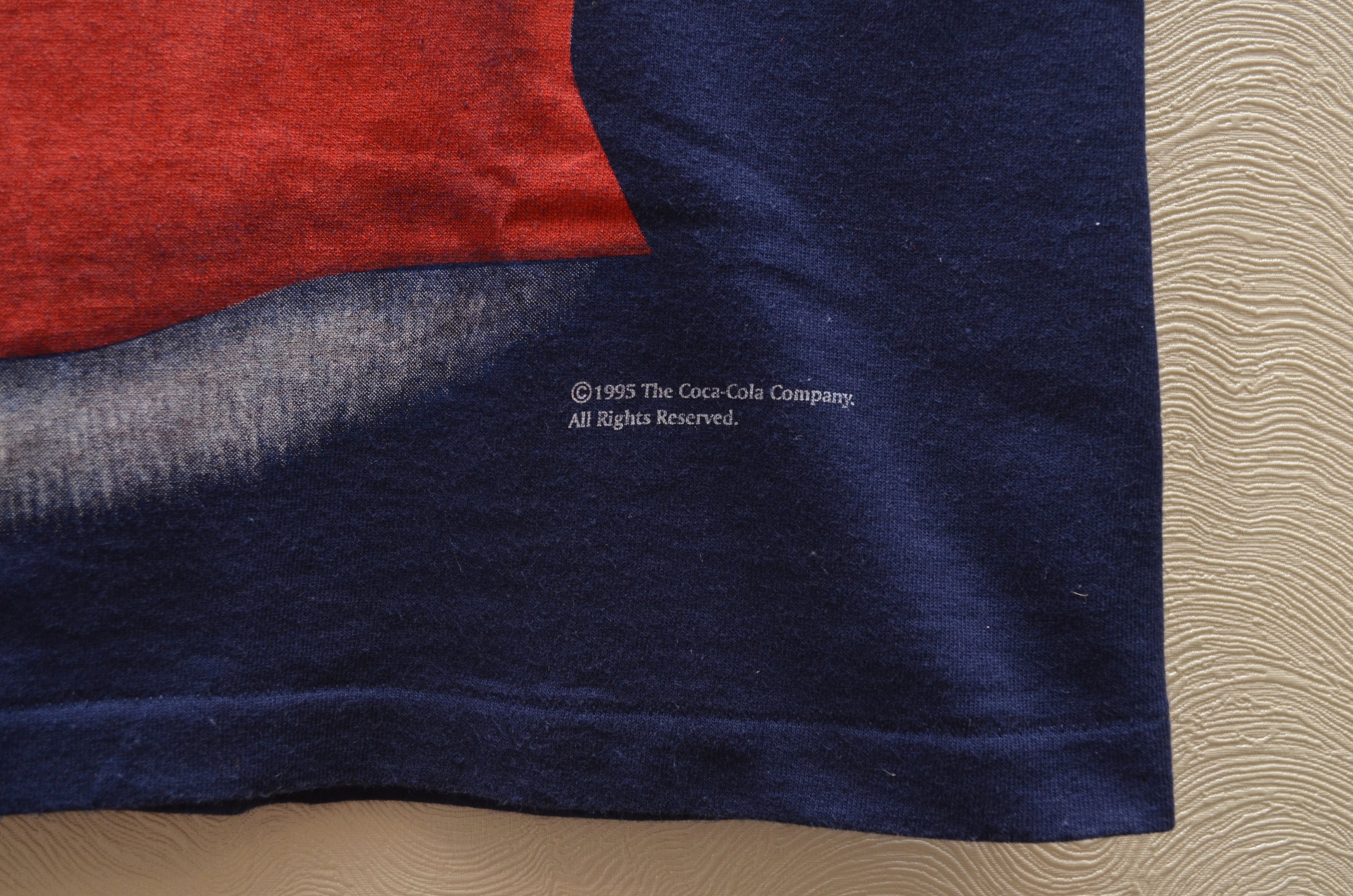Coca Cola × Vintage Vintage 1995 Coca Cola Big Logo T Shirt RARE y2k 90s Size US L / EU 52-54 / 3 - 4 Thumbnail