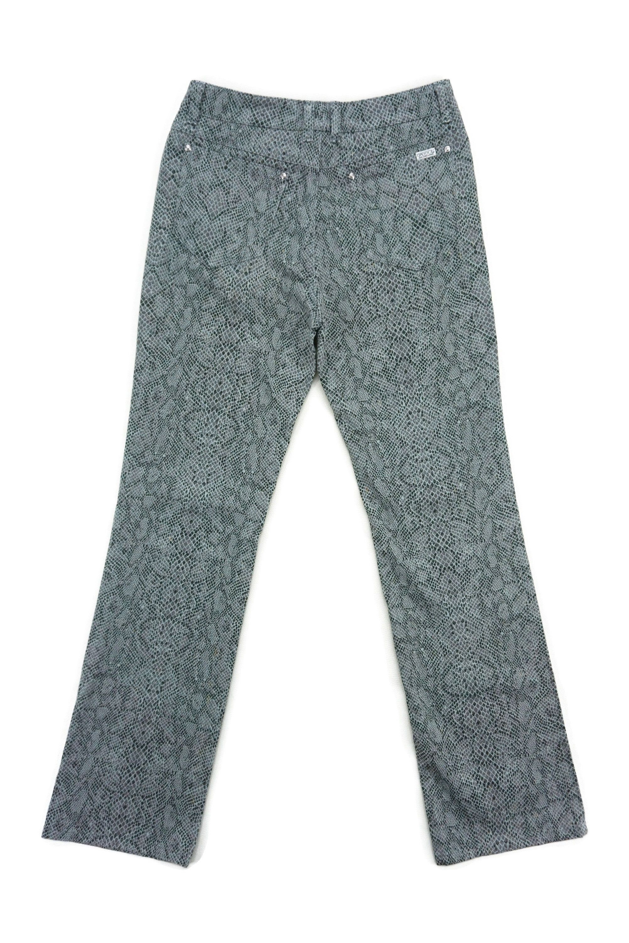 Japanese Brand Sasson Pants fit W29xL30.5 Snake Print Straight-Leg Size 29" - 2 Thumbnail