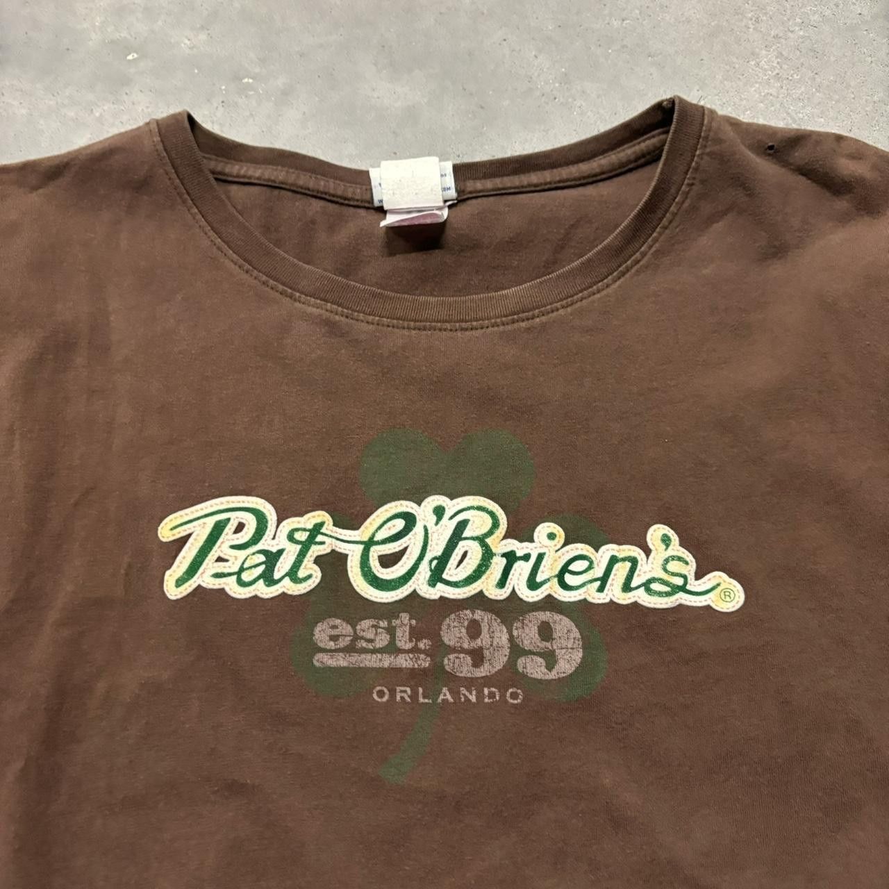 Japanese Brand × Vintage Crazy Vintage Y2K/2000s Brown Universal Pat O’Briens Cute Essential Tee! Size XL / US 12-14 / IT 48-50 - 2 Thumbnail