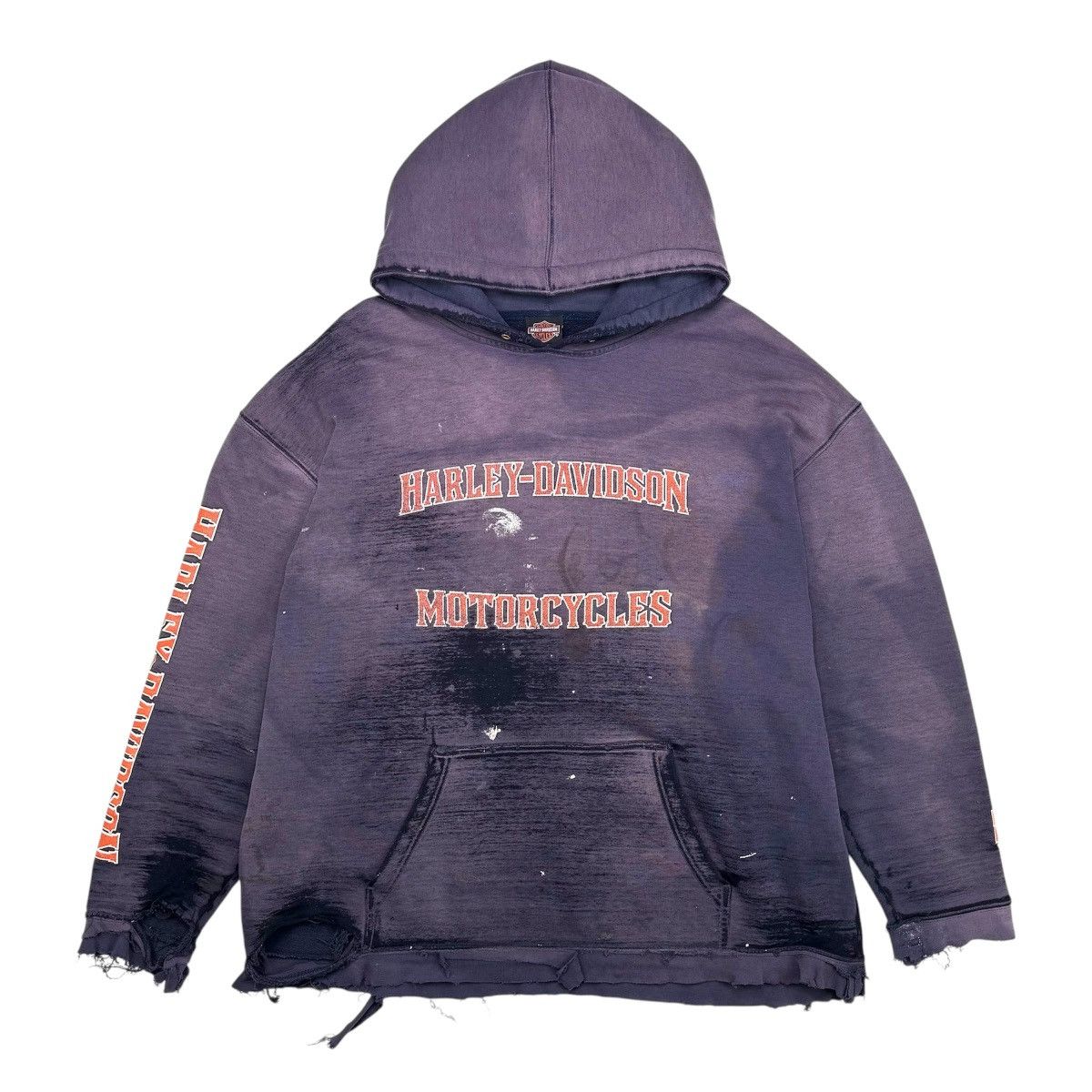 Harley Davidson THRASHED FADED HARLEY DAVIDSON HOODIE Size US XXL / EU 58 / 5 - 2 Thumbnail