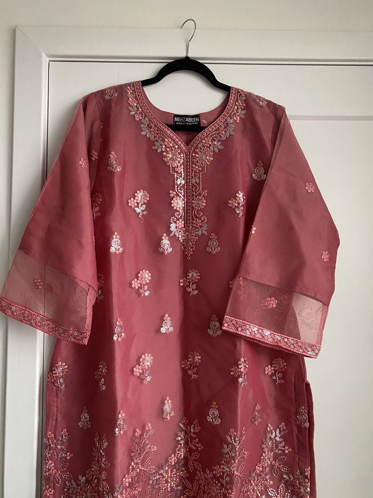 Other NWT Mehzabeen Peach/Pink Size L kurta 1pc Kameez Size L / US 10 / IT 46 - 2 Thumbnail