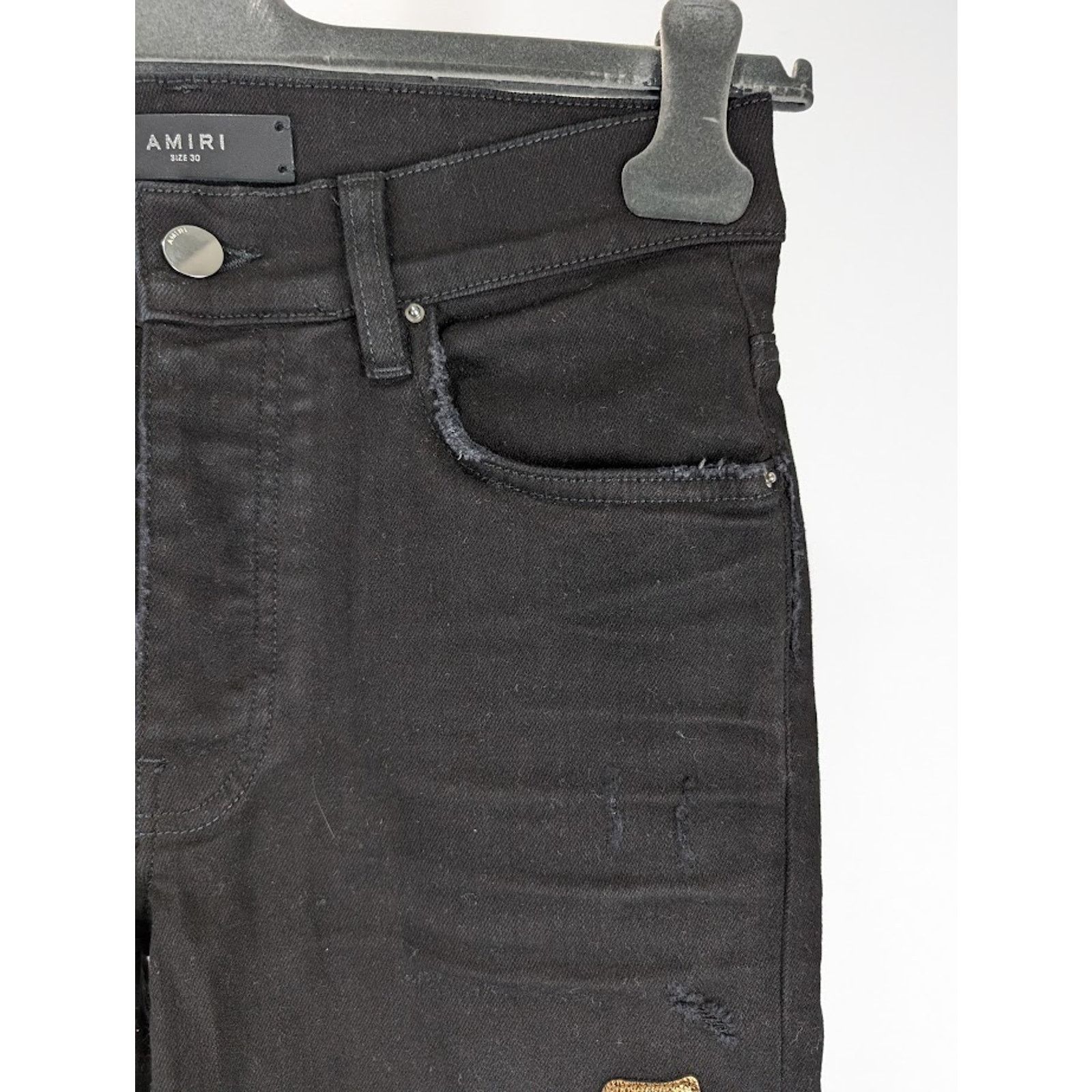 Amiri o1rshd1 Bones Jeans in Black/Gold Size US 38 / EU 54 - 9 Thumbnail