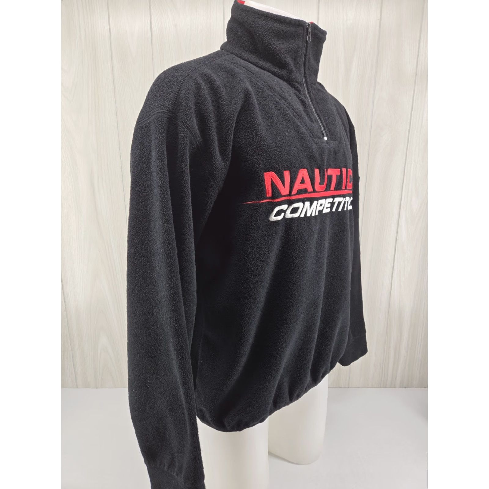 Nautica VINTAGE Nautica Competition Fleece Pullover Mens Large Black 1/4 Zip USA 90s Size US L / EU 52-54 / 3 - 7 Thumbnail